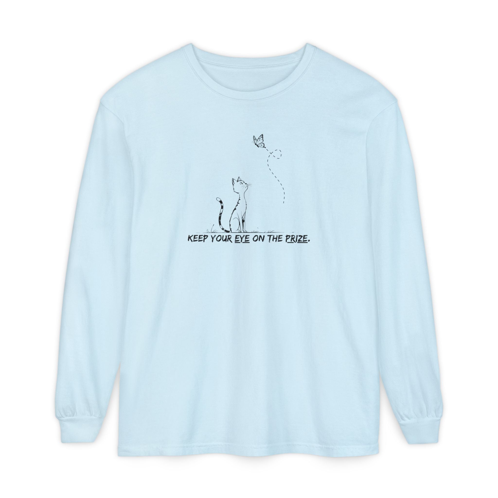Eye on the Prize Cat - Inspired Long Sleeve Tee - Clothing, T-shirts, Long - Sleeve - EpiAl's Shop