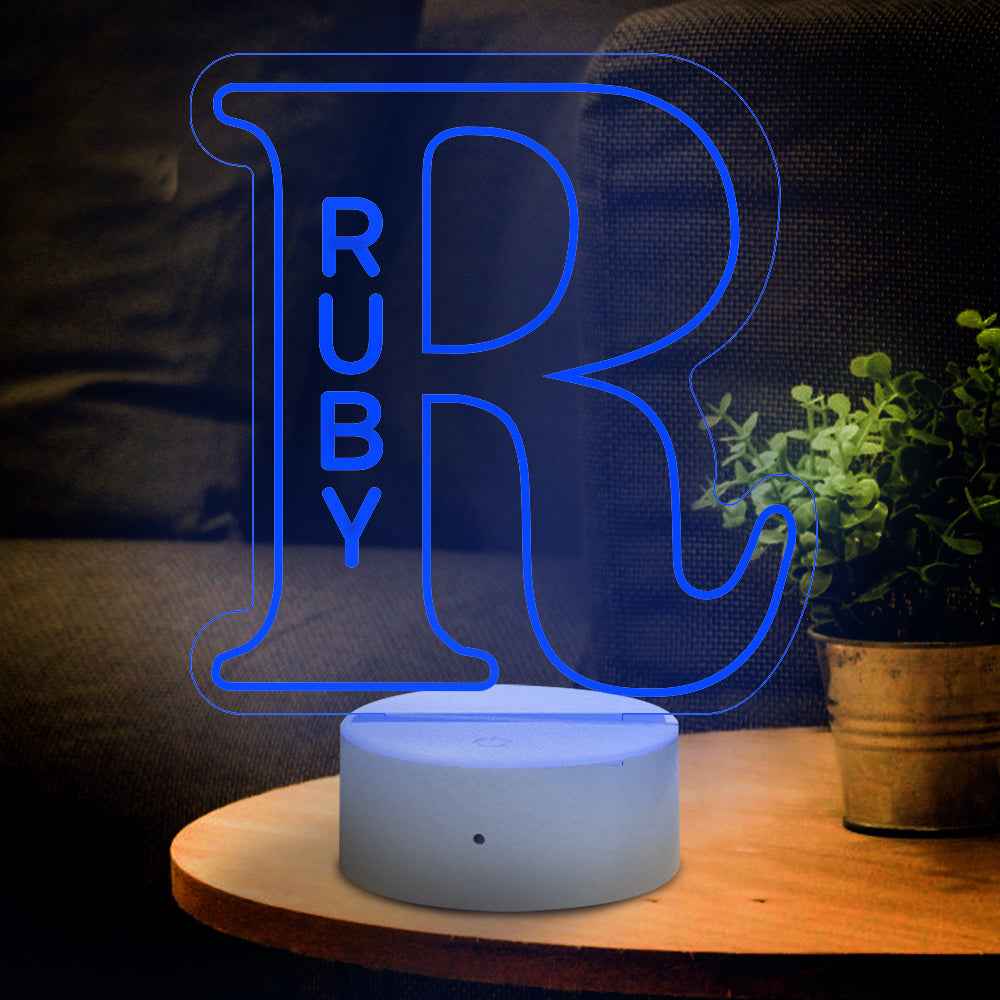 LED A–Z Personalized Lamp | “Yes, It’s Your Name. Obviously.”
