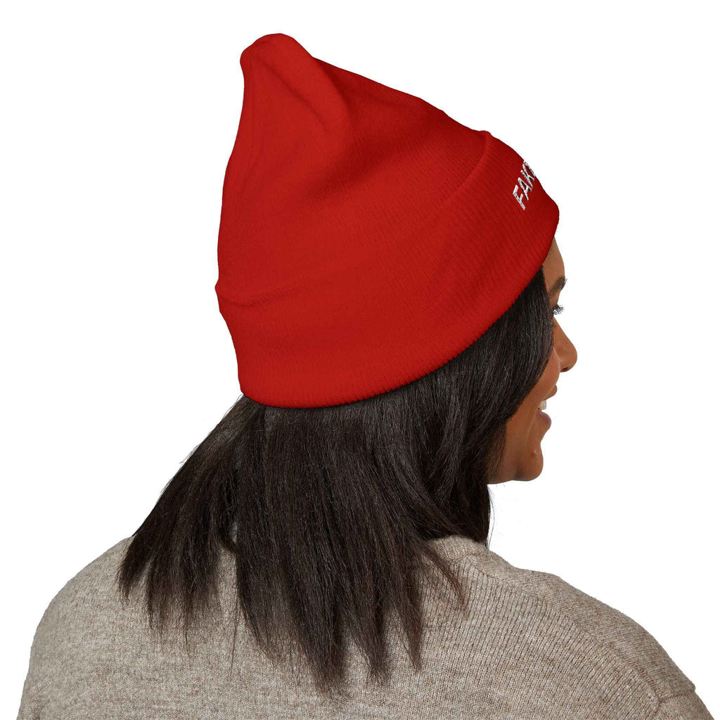 Fake News Embroidered Knit Beanie - Hats, Beanie - EpiAl's Shop