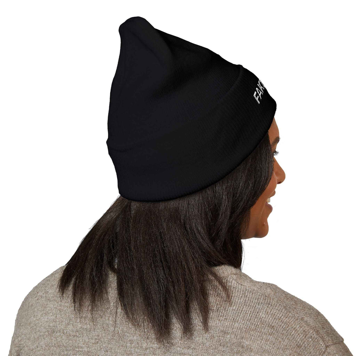 Fake News Embroidered Knit Beanie - Hats, Beanie - EpiAl's Shop