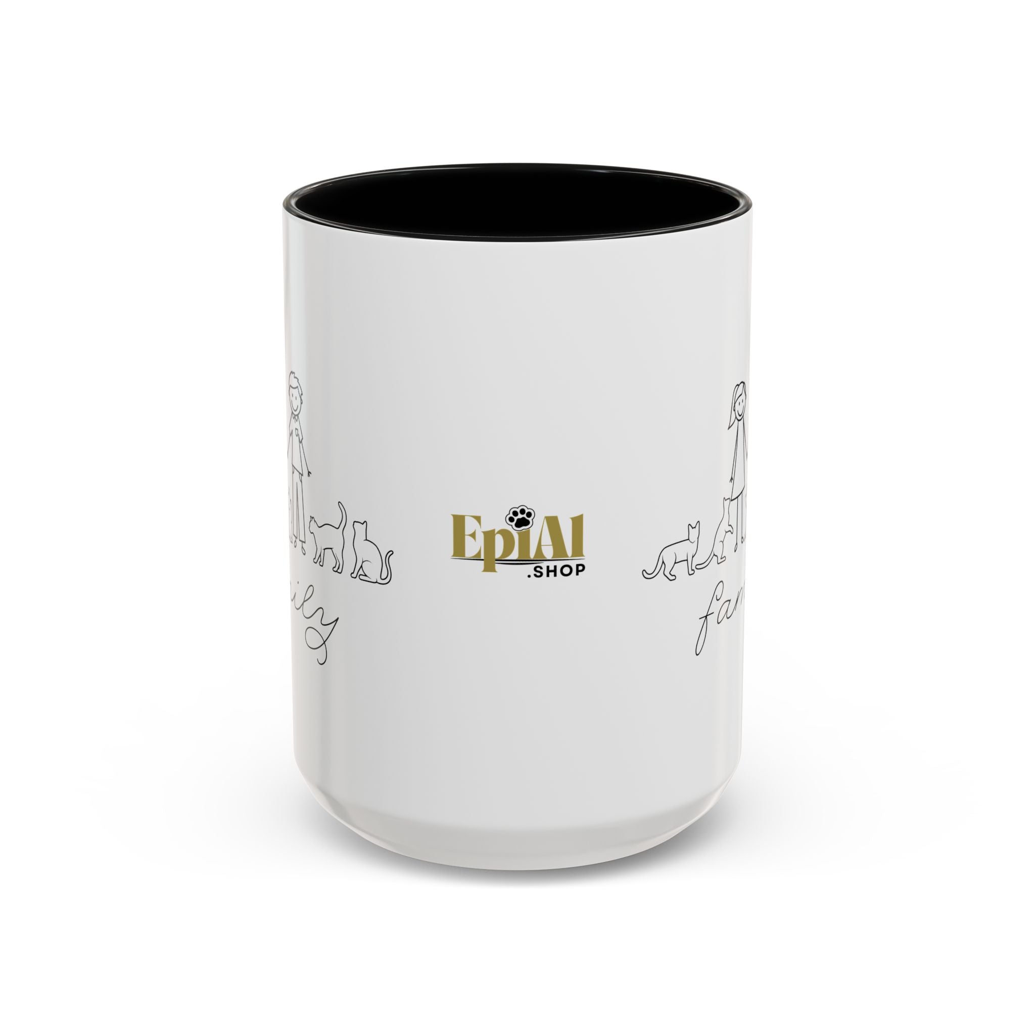Family First Accent Coffee Mug - Drinkware, Coffee Mugs - EpiAl's Shop