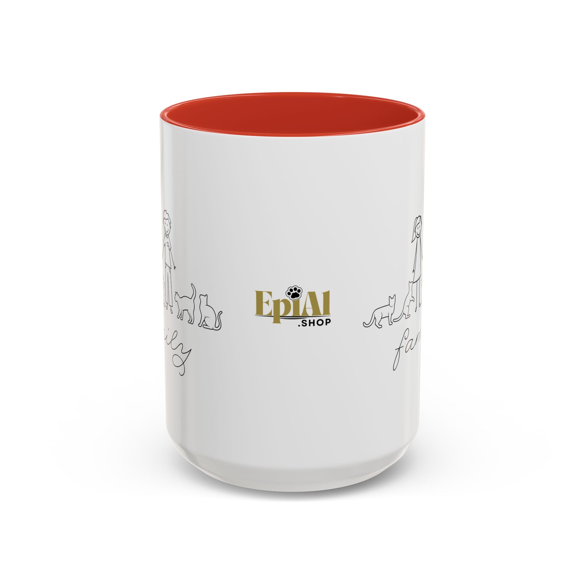 Family First Accent Coffee Mug - Drinkware, Coffee Mugs - EpiAl's Shop