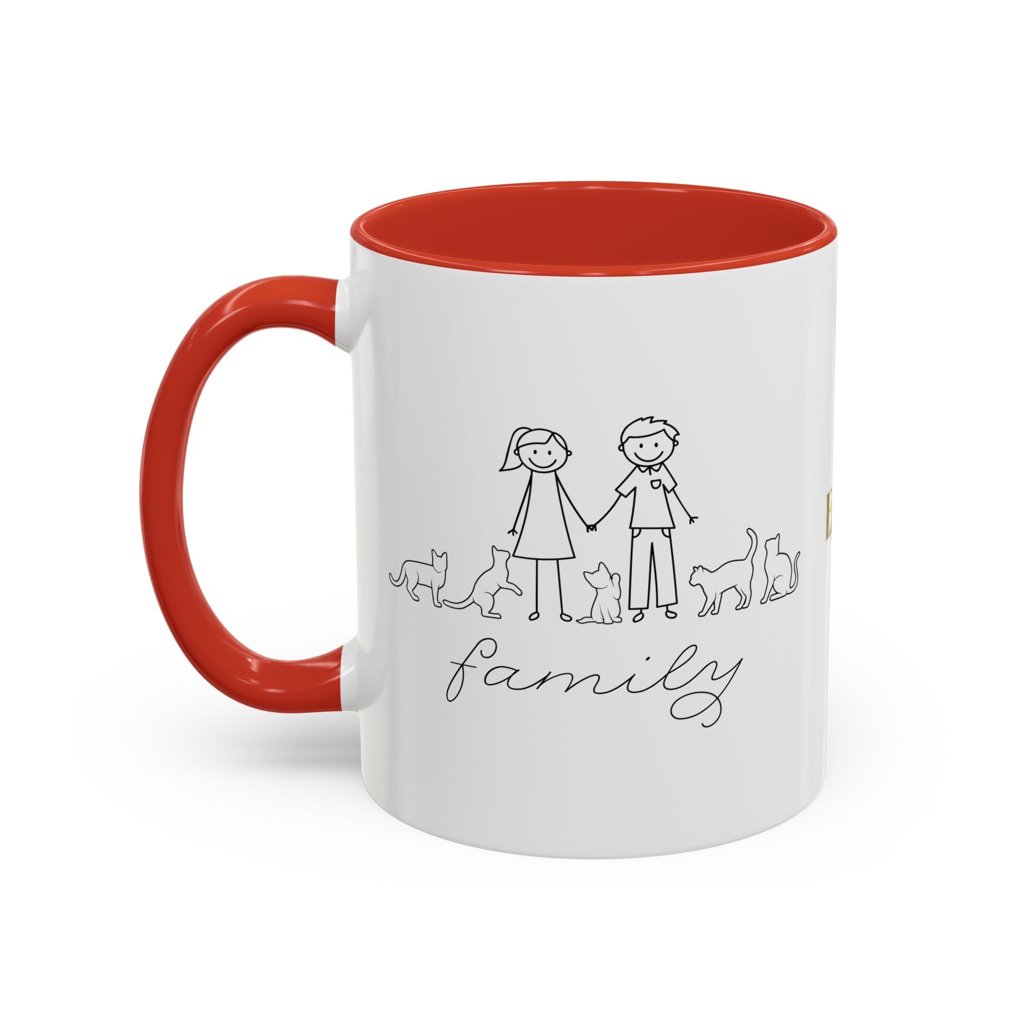Family First Accent Coffee Mug - Drinkware, Coffee Mugs - EpiAl's Shop