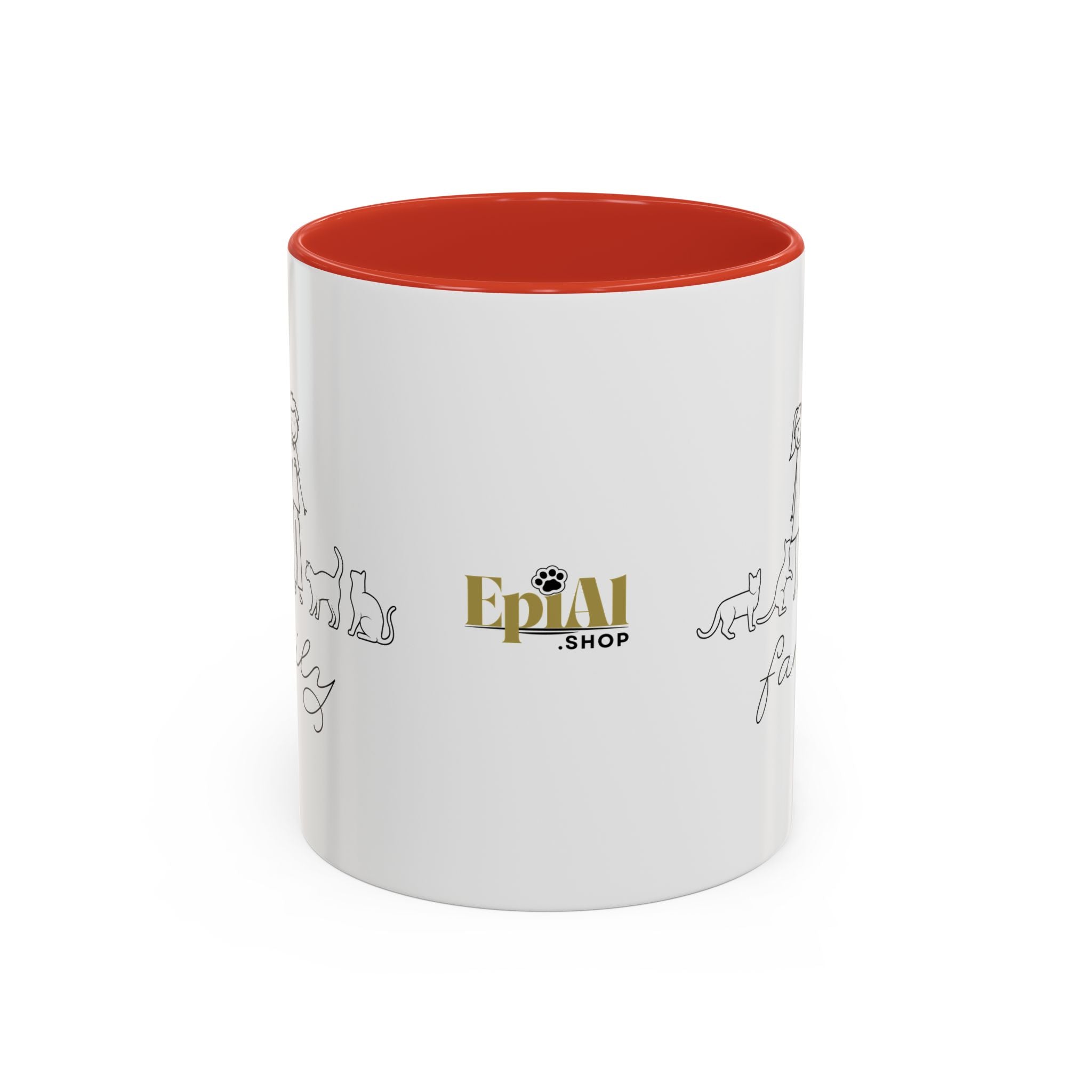 Family First Accent Coffee Mug - Drinkware, Coffee Mugs - EpiAl's Shop
