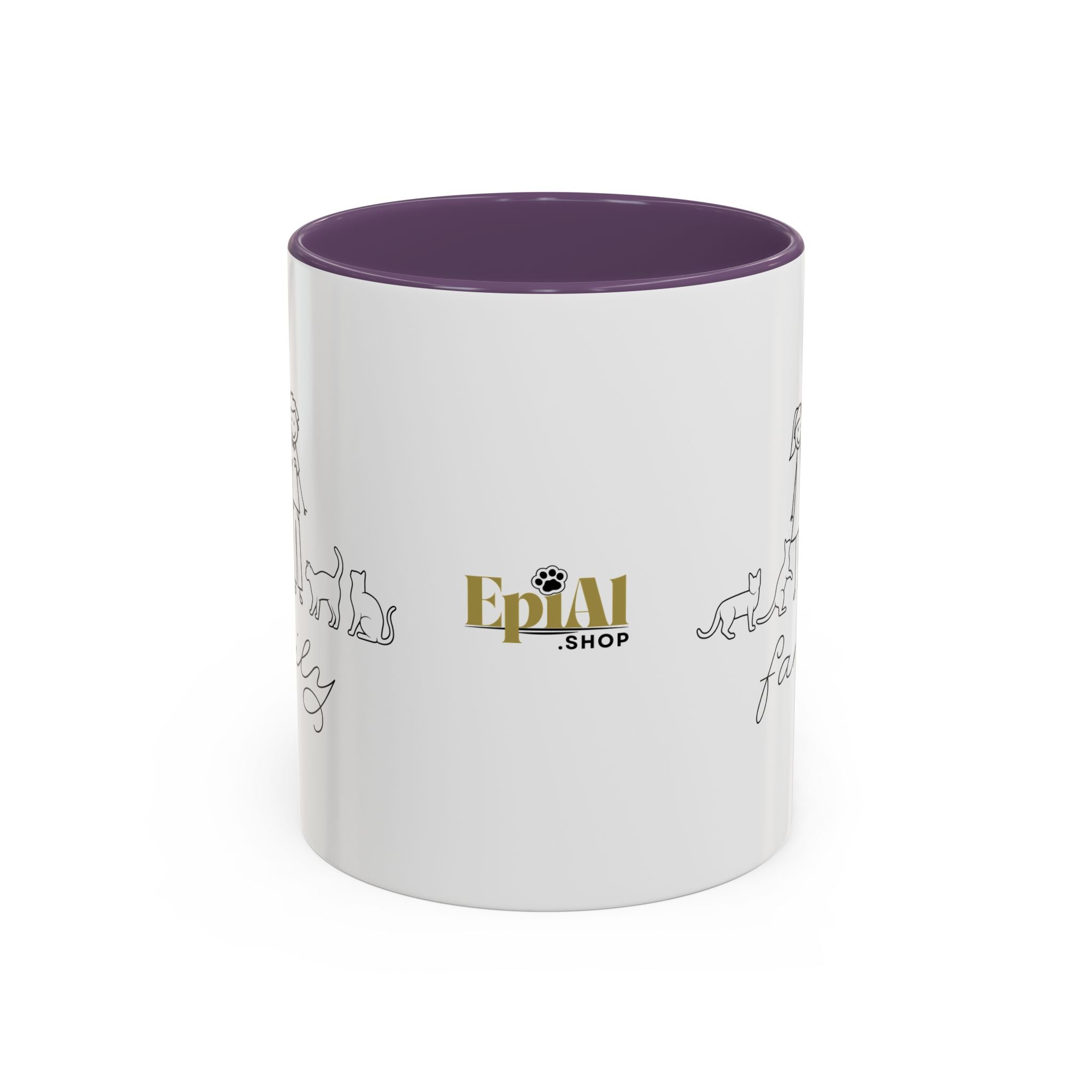 Family First Accent Coffee Mug - Drinkware, Coffee Mugs - EpiAl's Shop