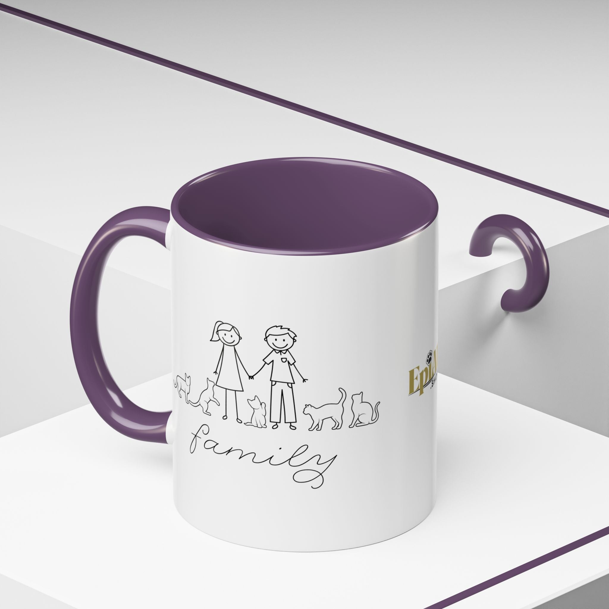 Family First Accent Coffee Mug - Drinkware, Coffee Mugs - EpiAl's Shop