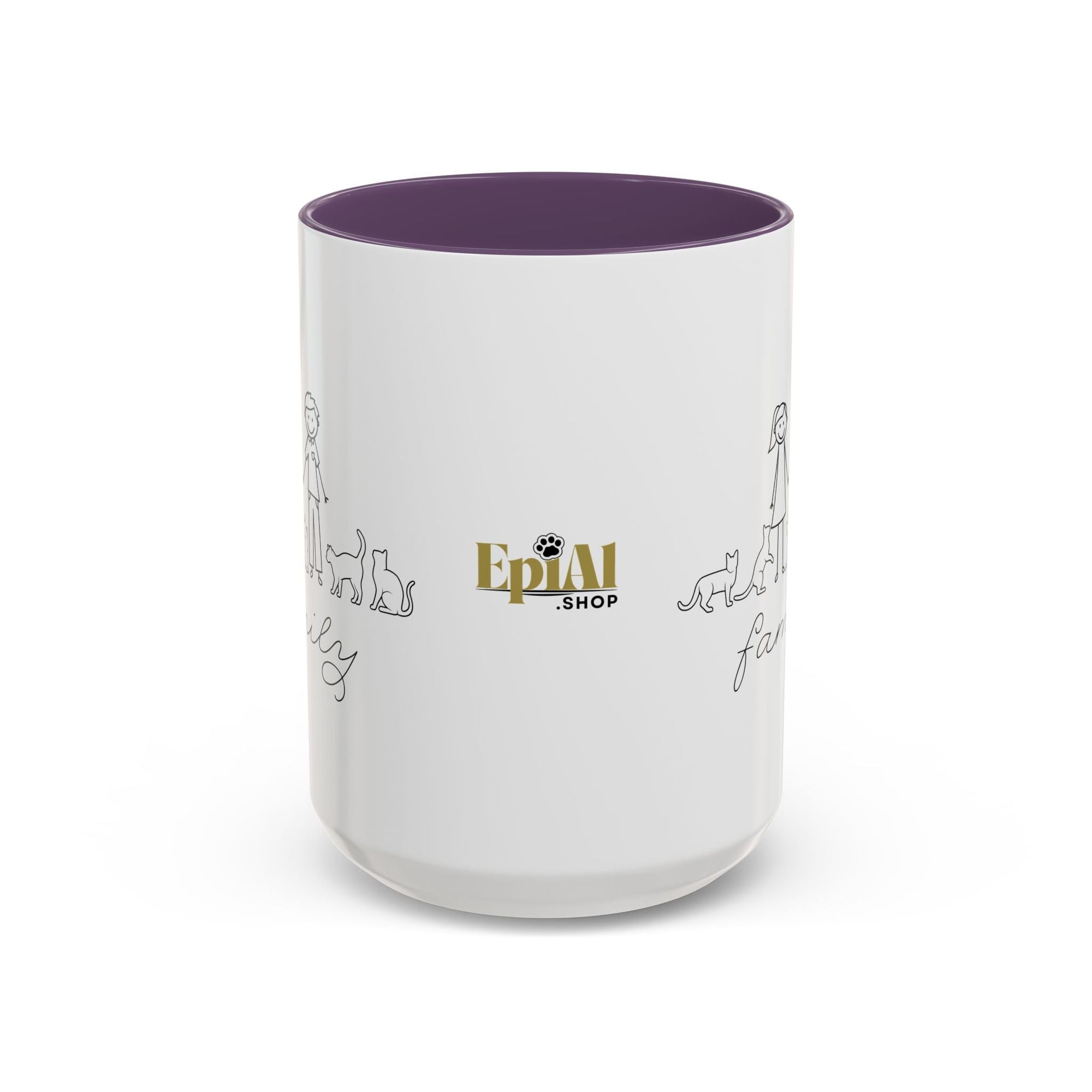 Family First Accent Coffee Mug - Drinkware, Coffee Mugs - EpiAl's Shop