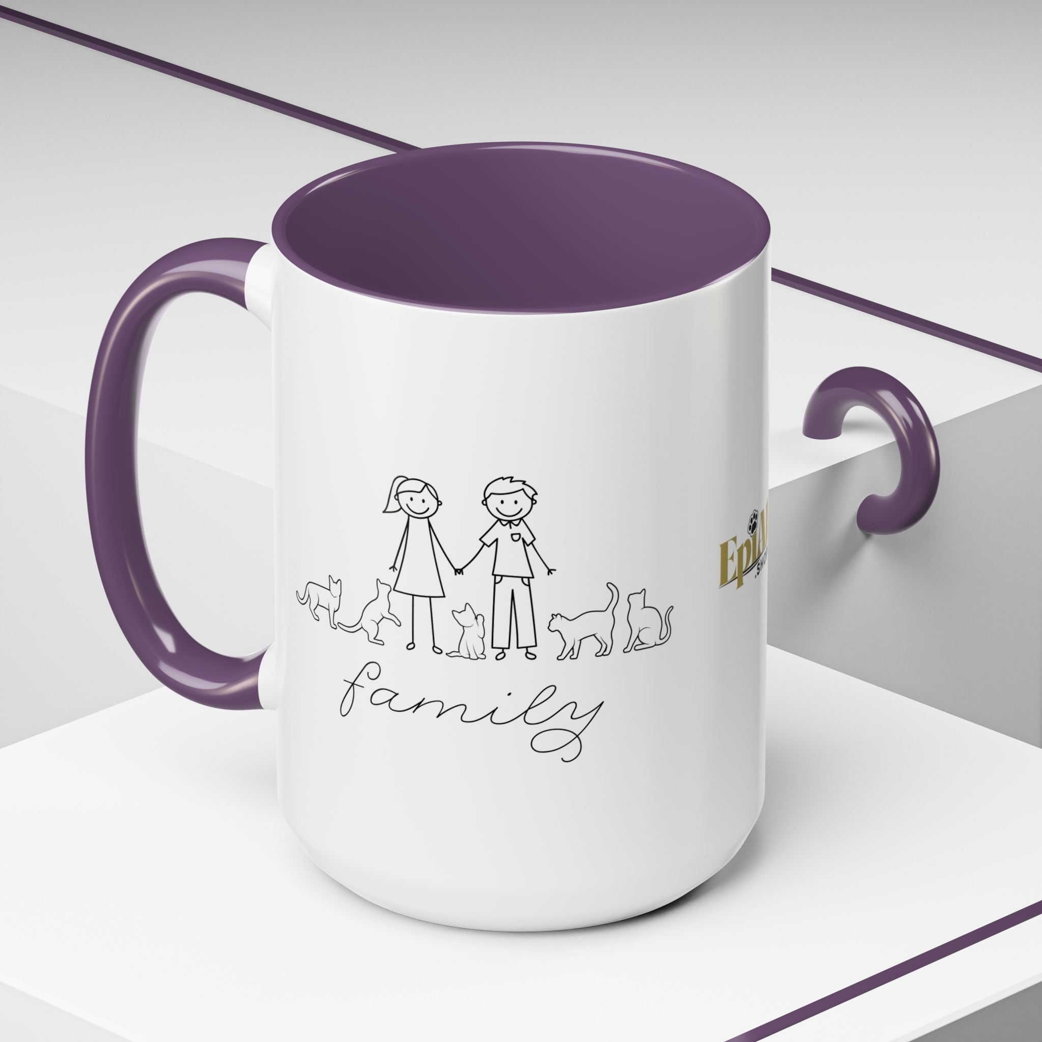 Family First Accent Coffee Mug - Drinkware, Coffee Mugs - EpiAl's Shop