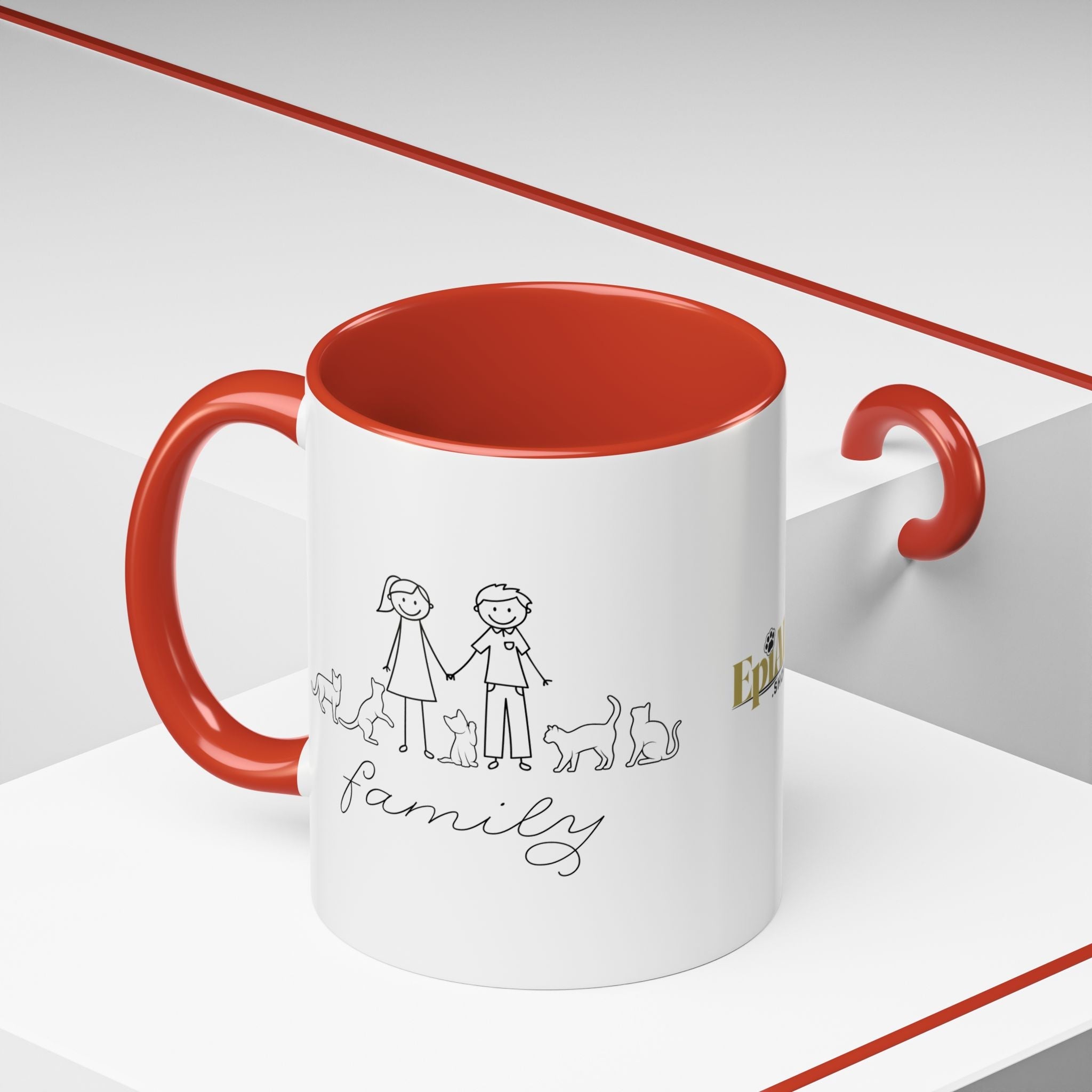 Family First Accent Coffee Mug - Drinkware, Coffee Mugs - EpiAl's Shop