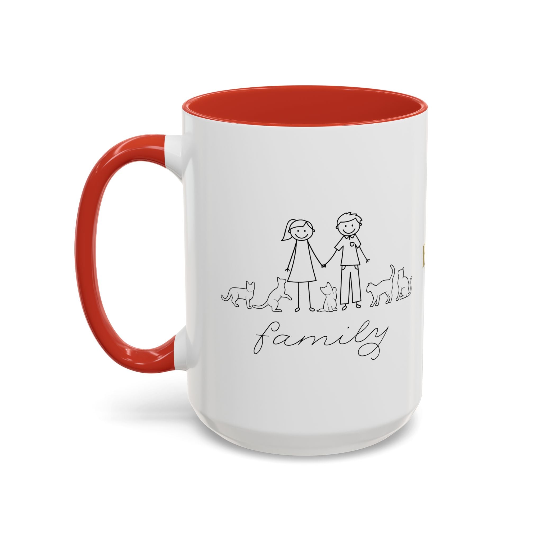 Family First Accent Coffee Mug - Drinkware, Coffee Mugs - EpiAl's Shop