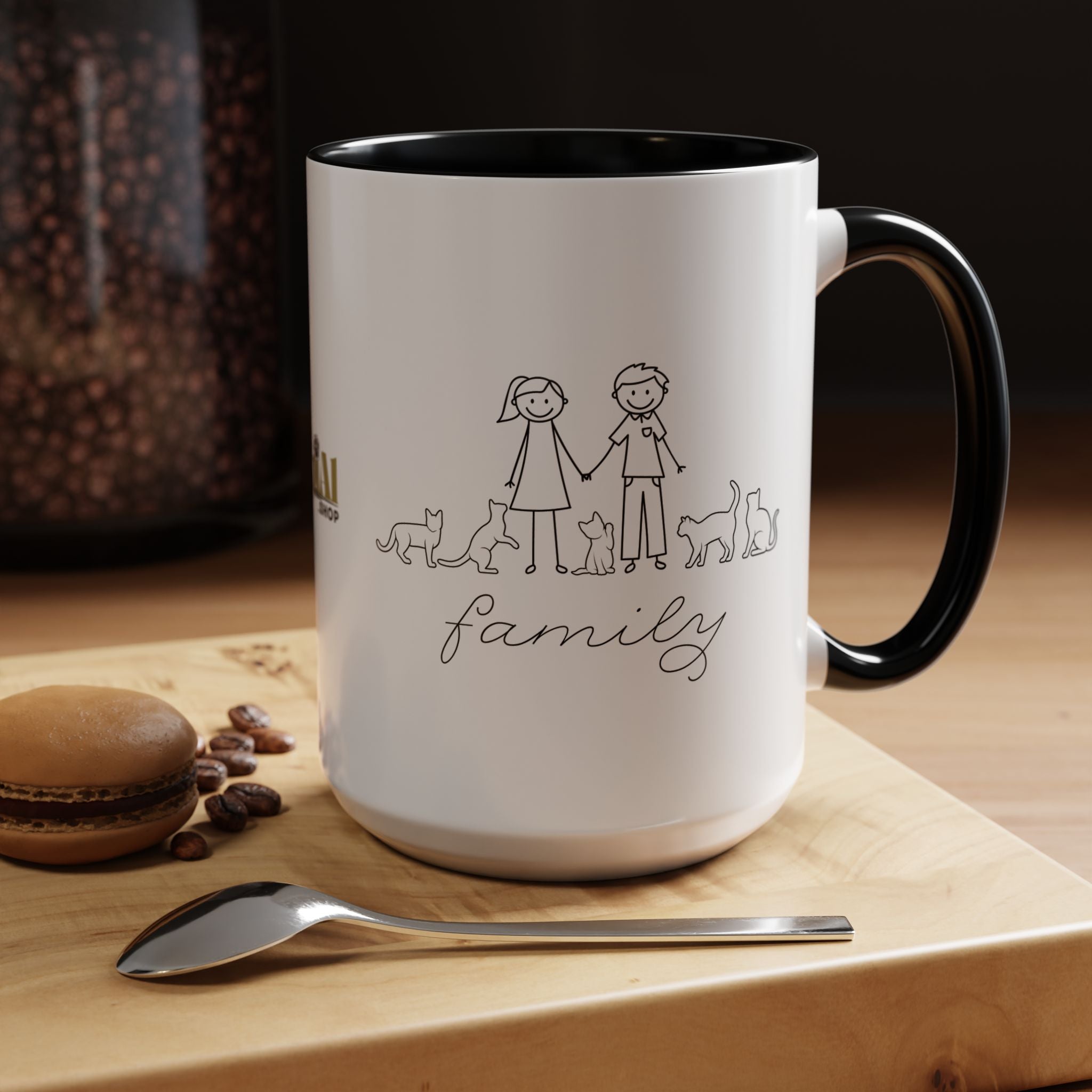 Family First Accent Coffee Mug - Drinkware, Coffee Mugs - EpiAl's Shop