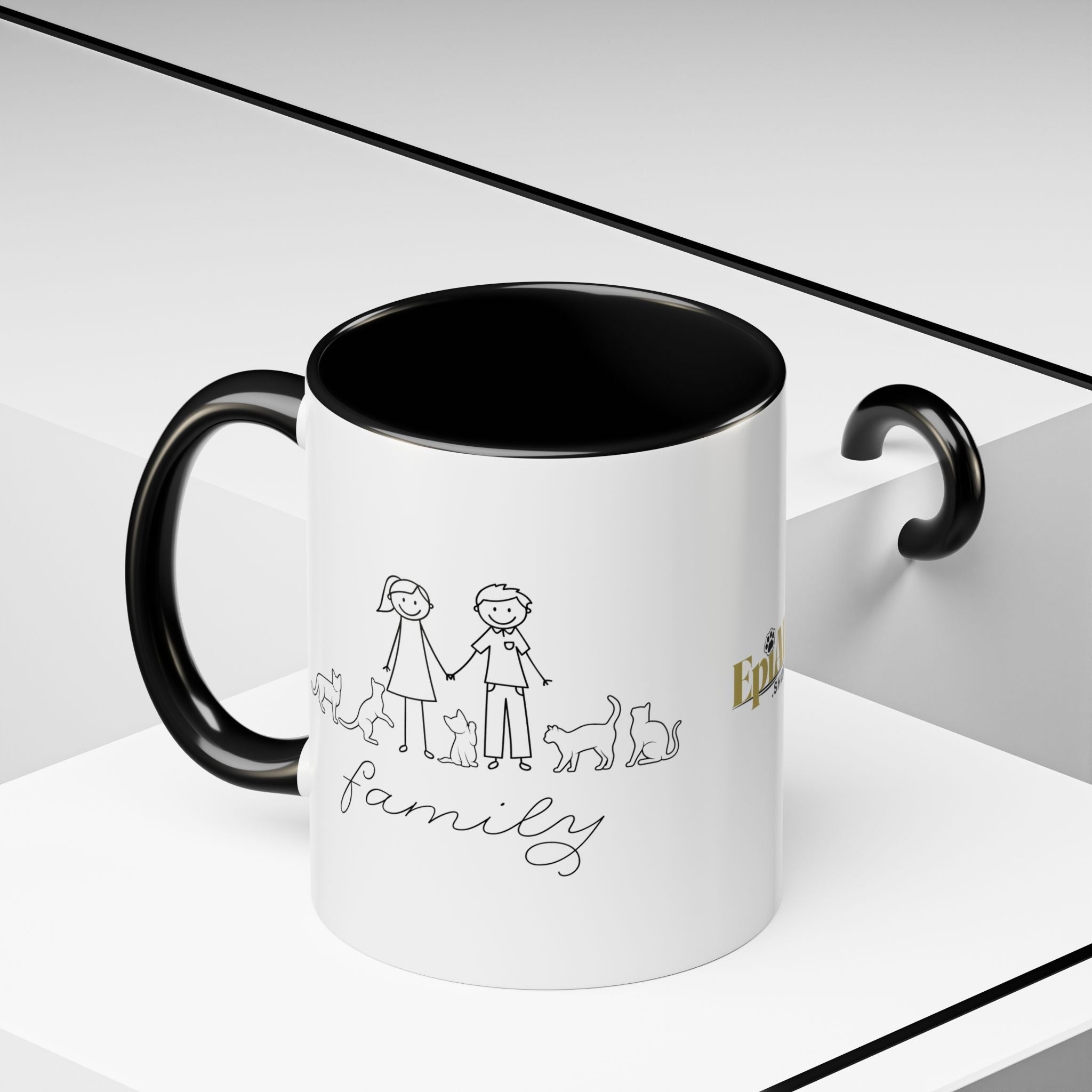 Family First Accent Coffee Mug - Drinkware, Coffee Mugs - EpiAl's Shop