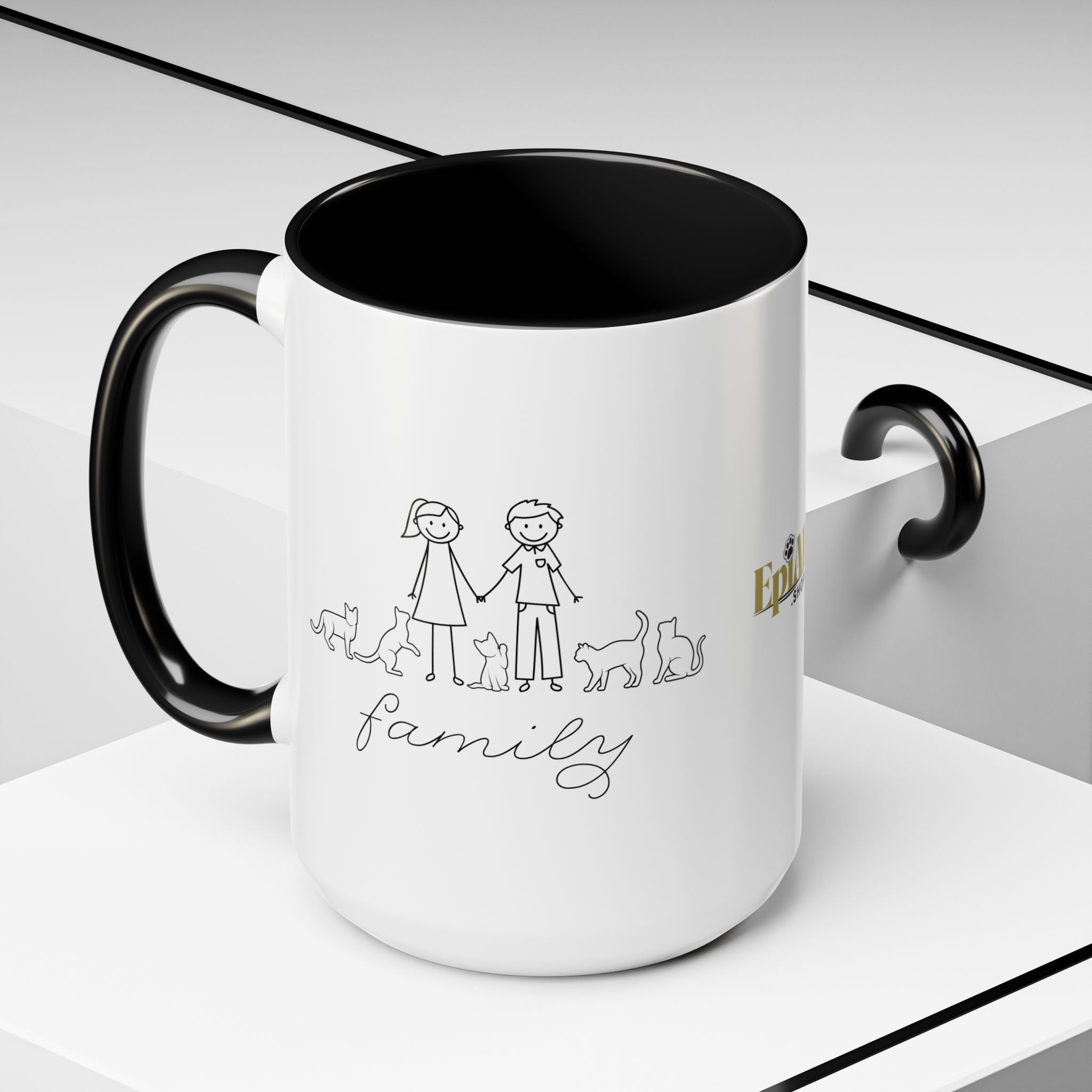 Family First Accent Coffee Mug - Drinkware, Coffee Mugs - EpiAl's Shop