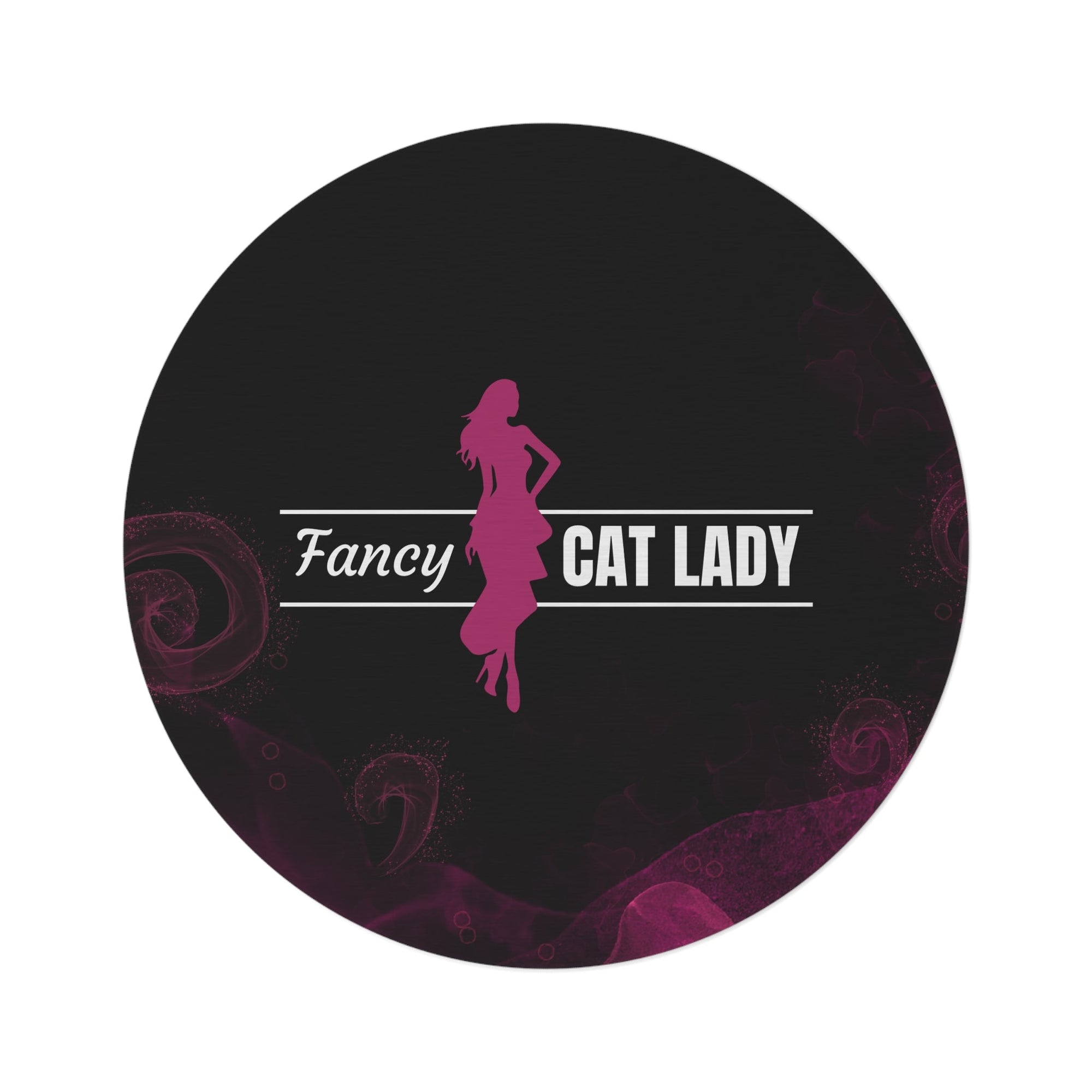 Fancy Cat Lady Round Rug - Perfect Décor for Cat Lovers - Decor, Home, Rugs & Doormats - EpiAl's Shop