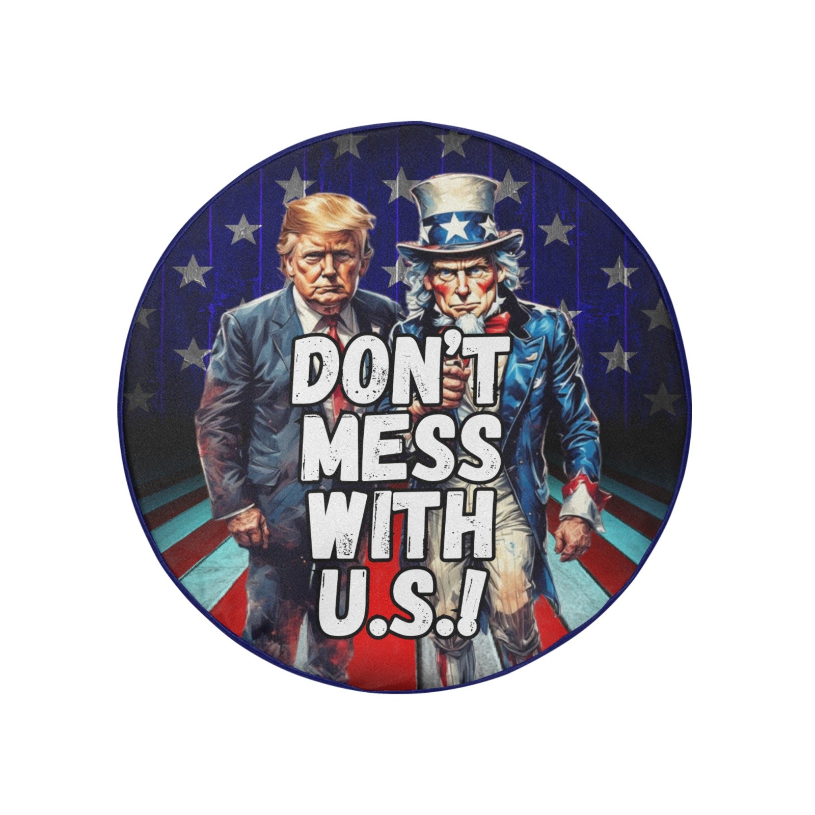 Don't Mess with U.S. Spare Tire Cover (Medium)(16")
