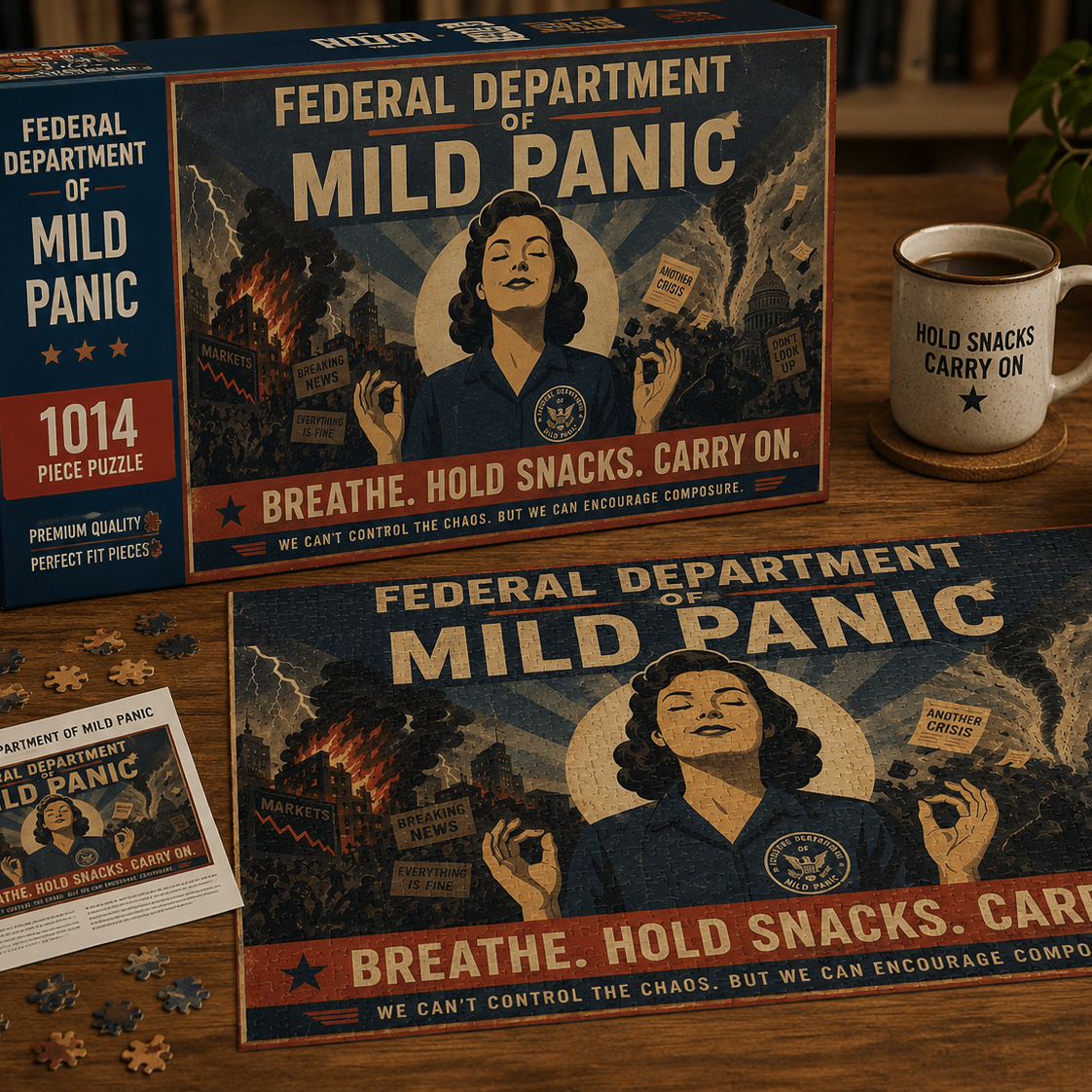 Federal Department of Mild Panic Puzzle | Funny Government Satire Jigsaw | 1014 Pieces - Toys & Games, Puzzles - EpiAl's Shop