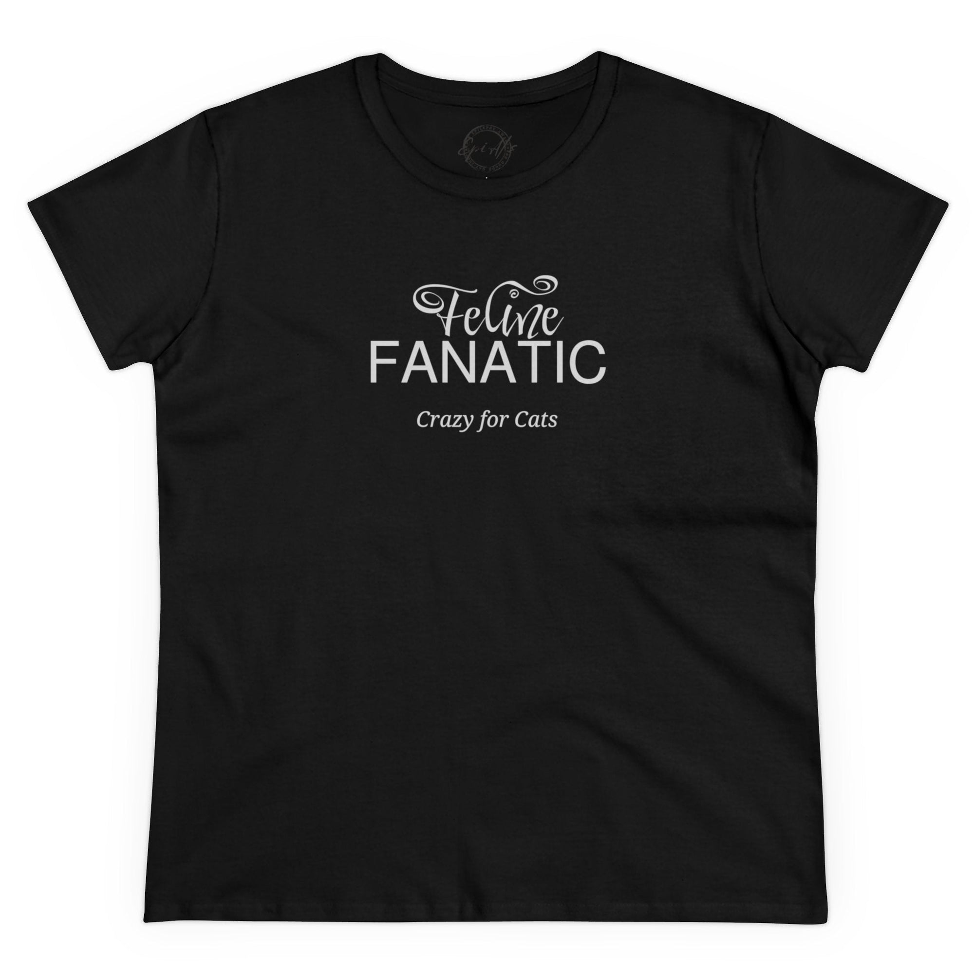 Feline Fanatic Women's Midweight Cotton Tee - T - Shirt - Epileptic Al’s Shop