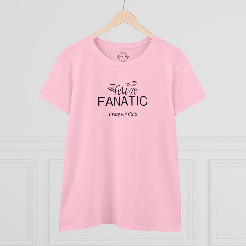 Feline Fanatic Women's Midweight Cotton Tee - T - Shirt - Epileptic Al’s Shop