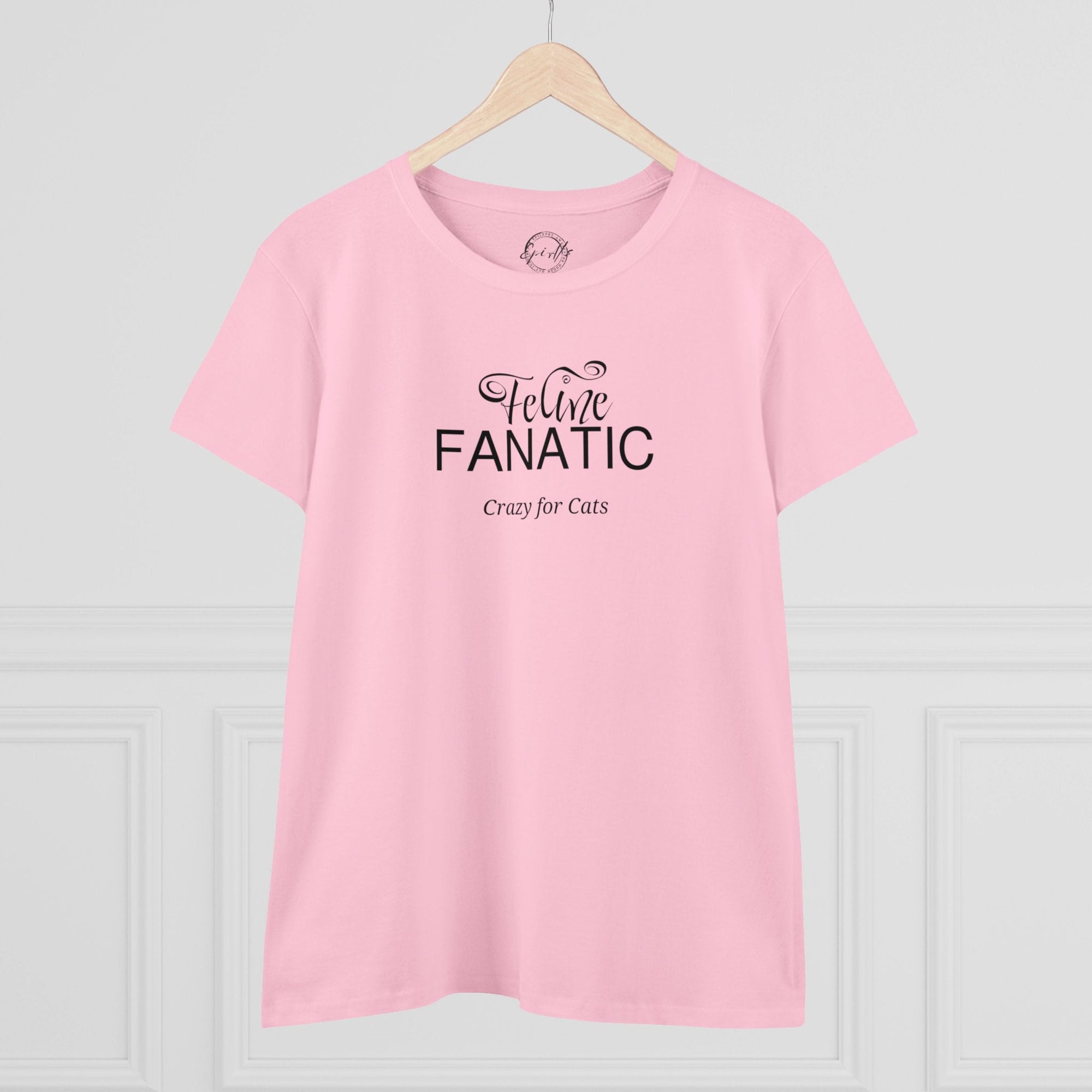 Feline Fanatic Women's Midweight Cotton Tee - T - Shirt - Epileptic Al’s Shop