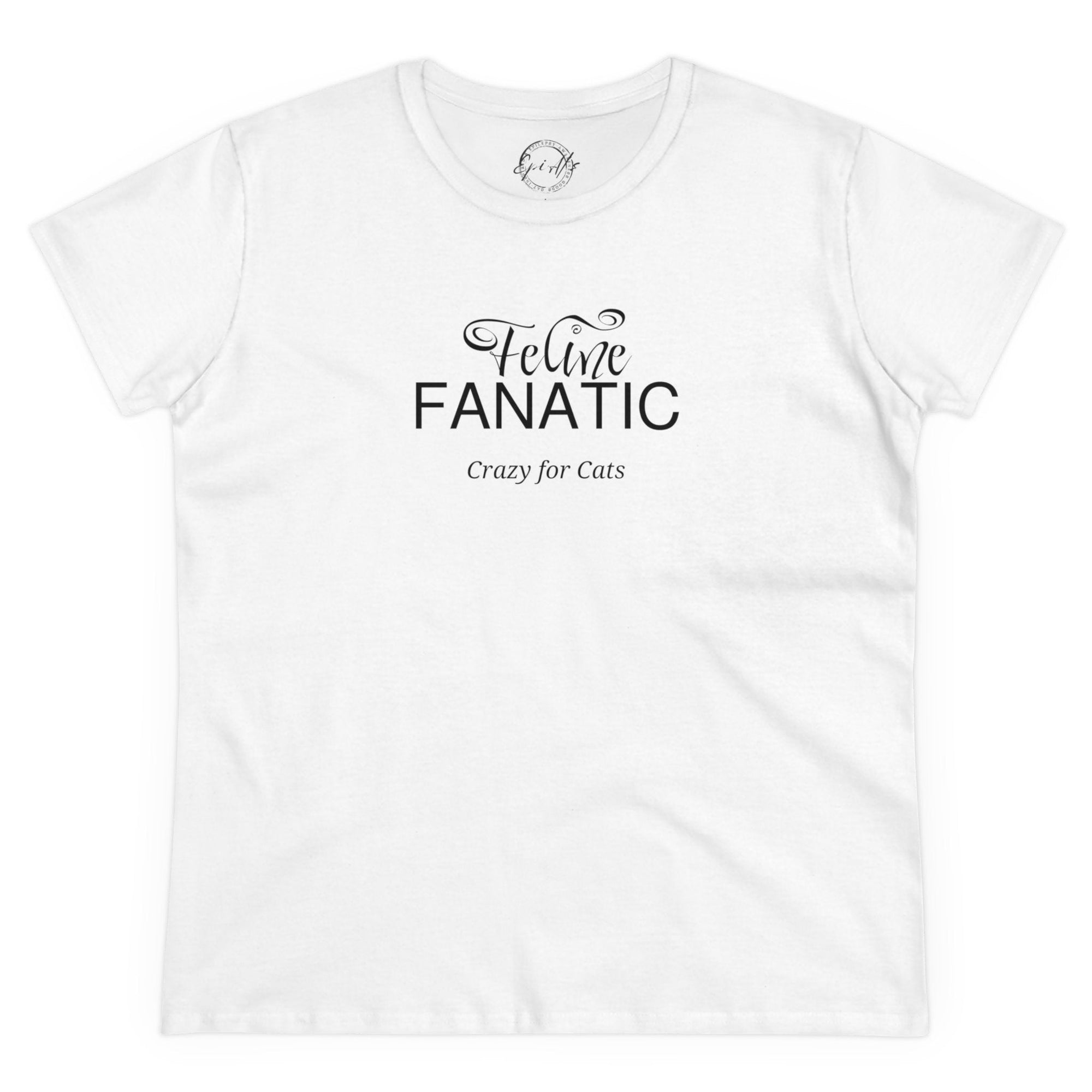 Feline Fanatic Women's Midweight Cotton Tee - T - Shirt - Epileptic Al’s Shop
