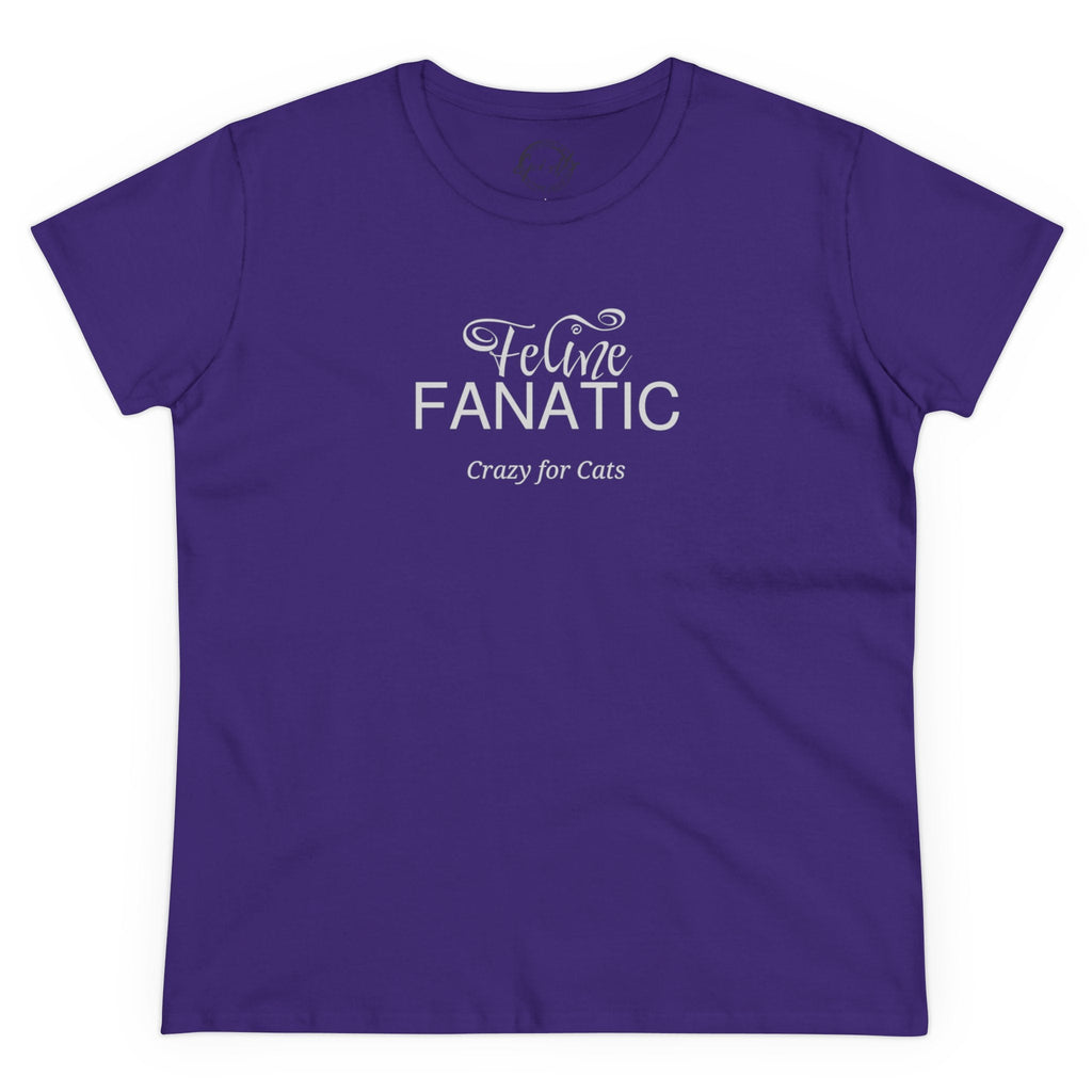 Feline Fanatic Women's Midweight Cotton Tee - T - Shirt - Epileptic Al’s Shop