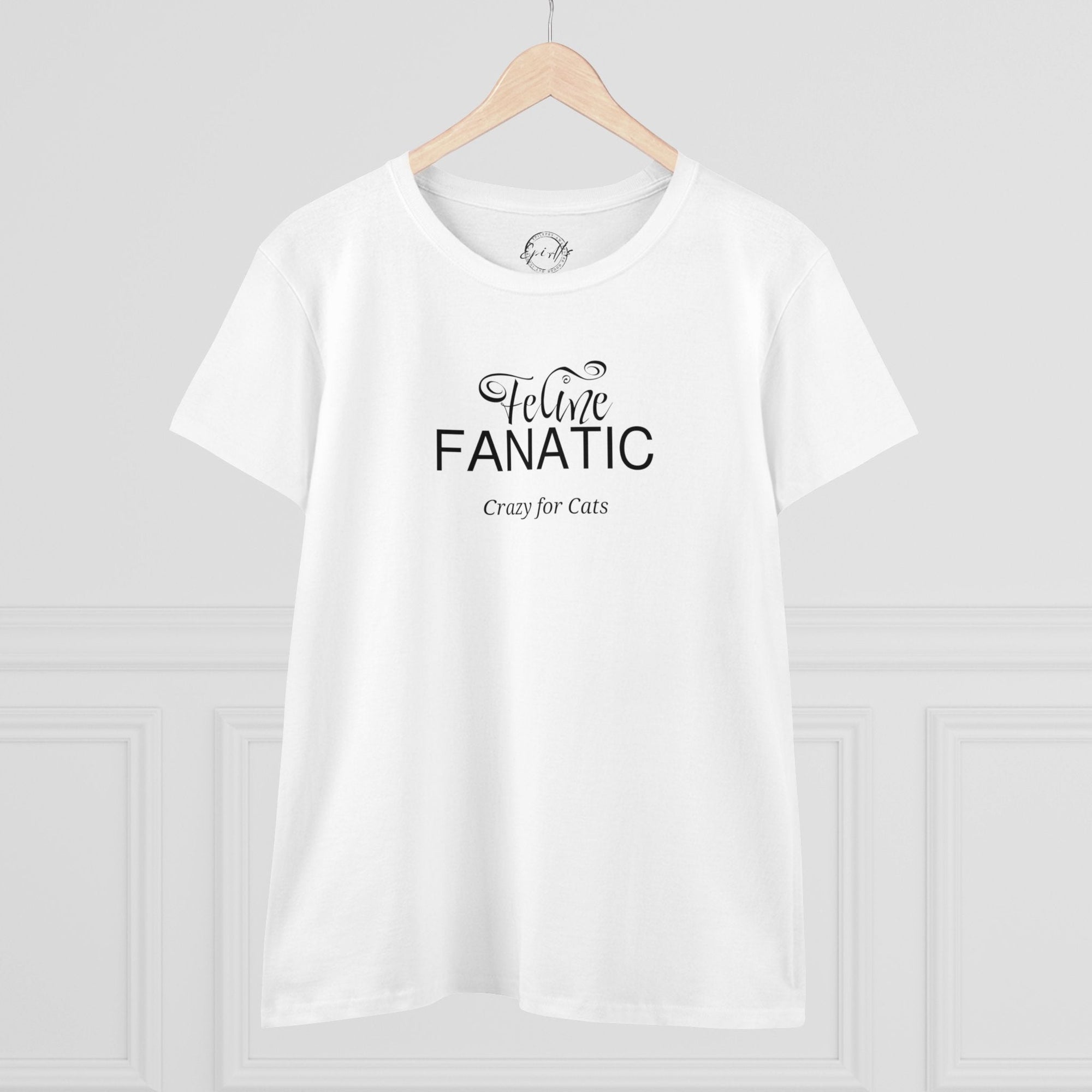 Feline Fanatic Women's Midweight Cotton Tee - T - Shirt - Epileptic Al’s Shop
