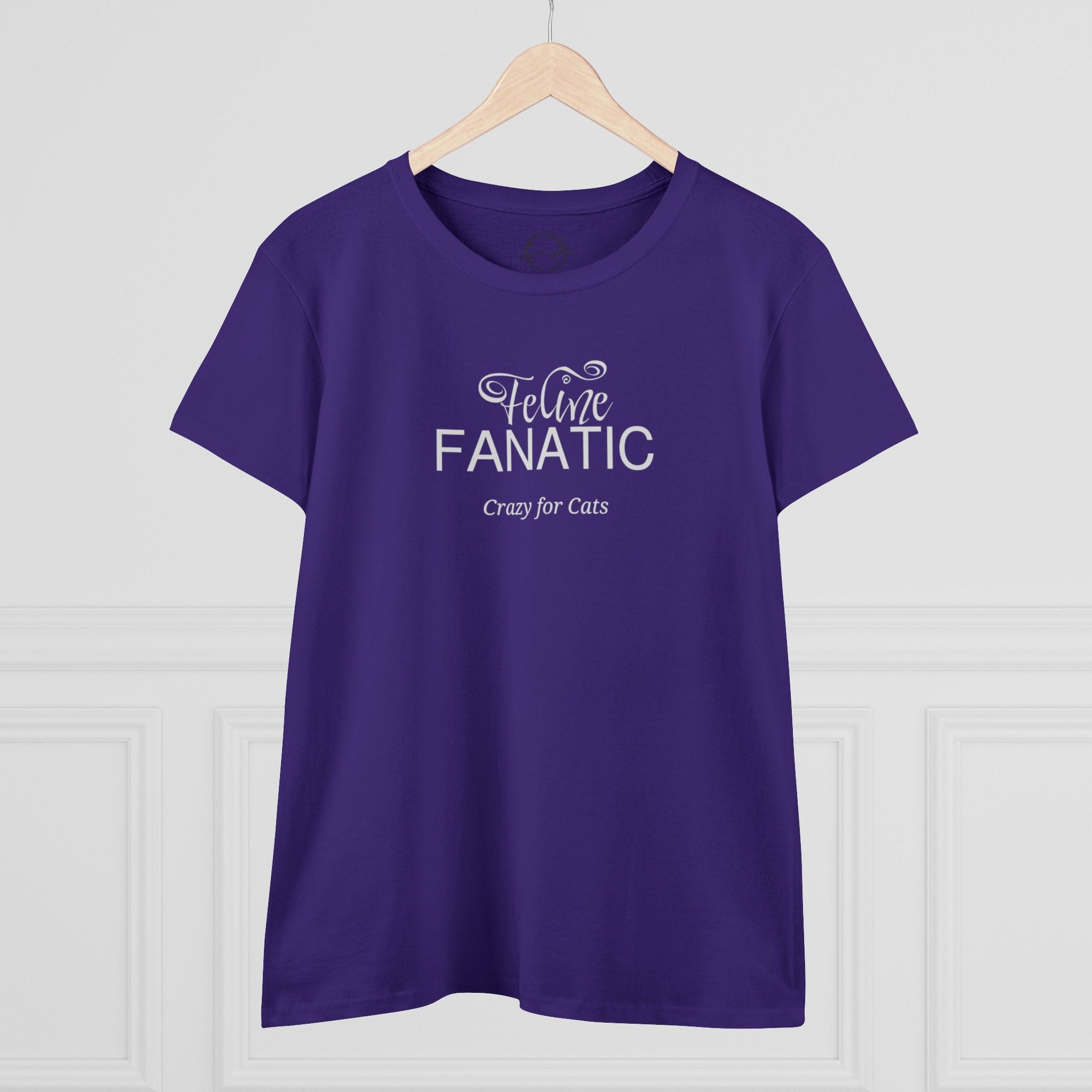 Feline Fanatic Women's Midweight Cotton Tee - T - Shirt - Epileptic Al’s Shop
