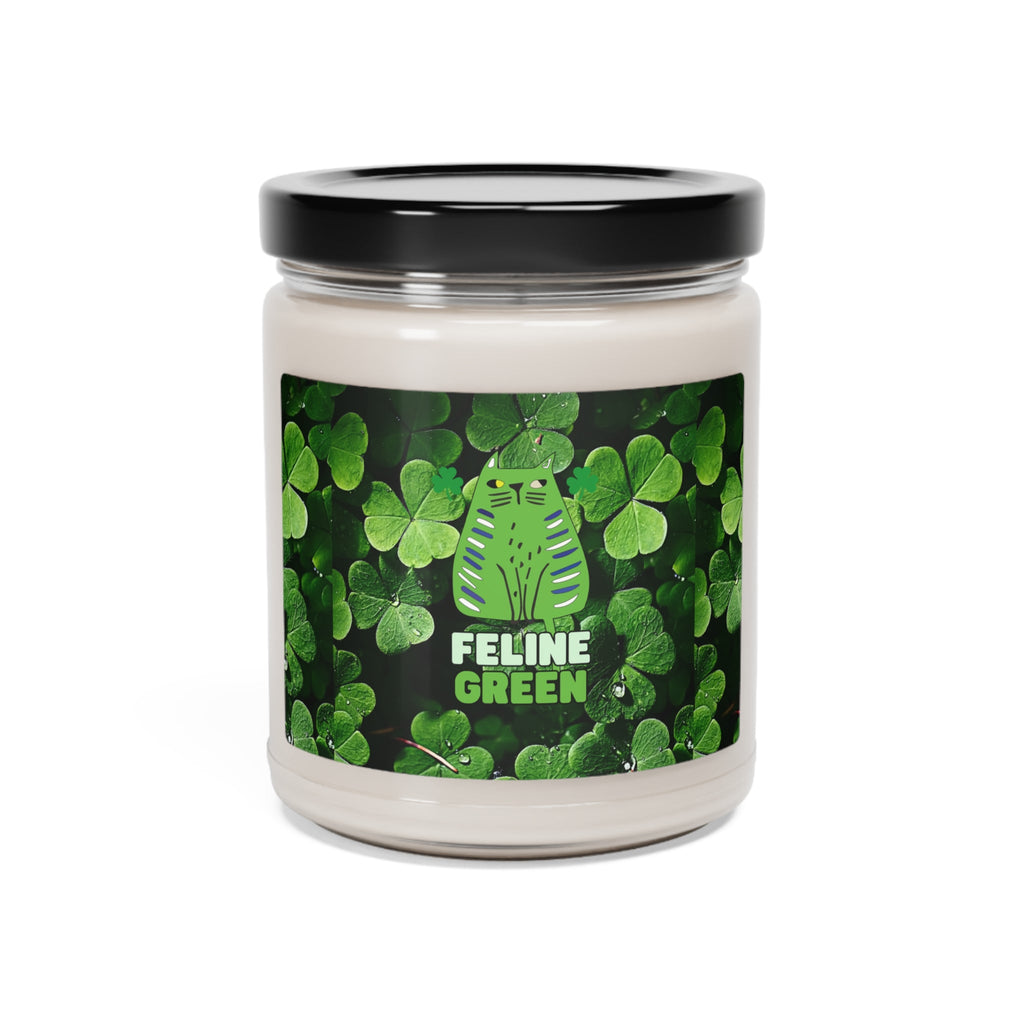 Feline Green Scented Soy Candle, 9oz - Home Decor - Epileptic Al’s Shop