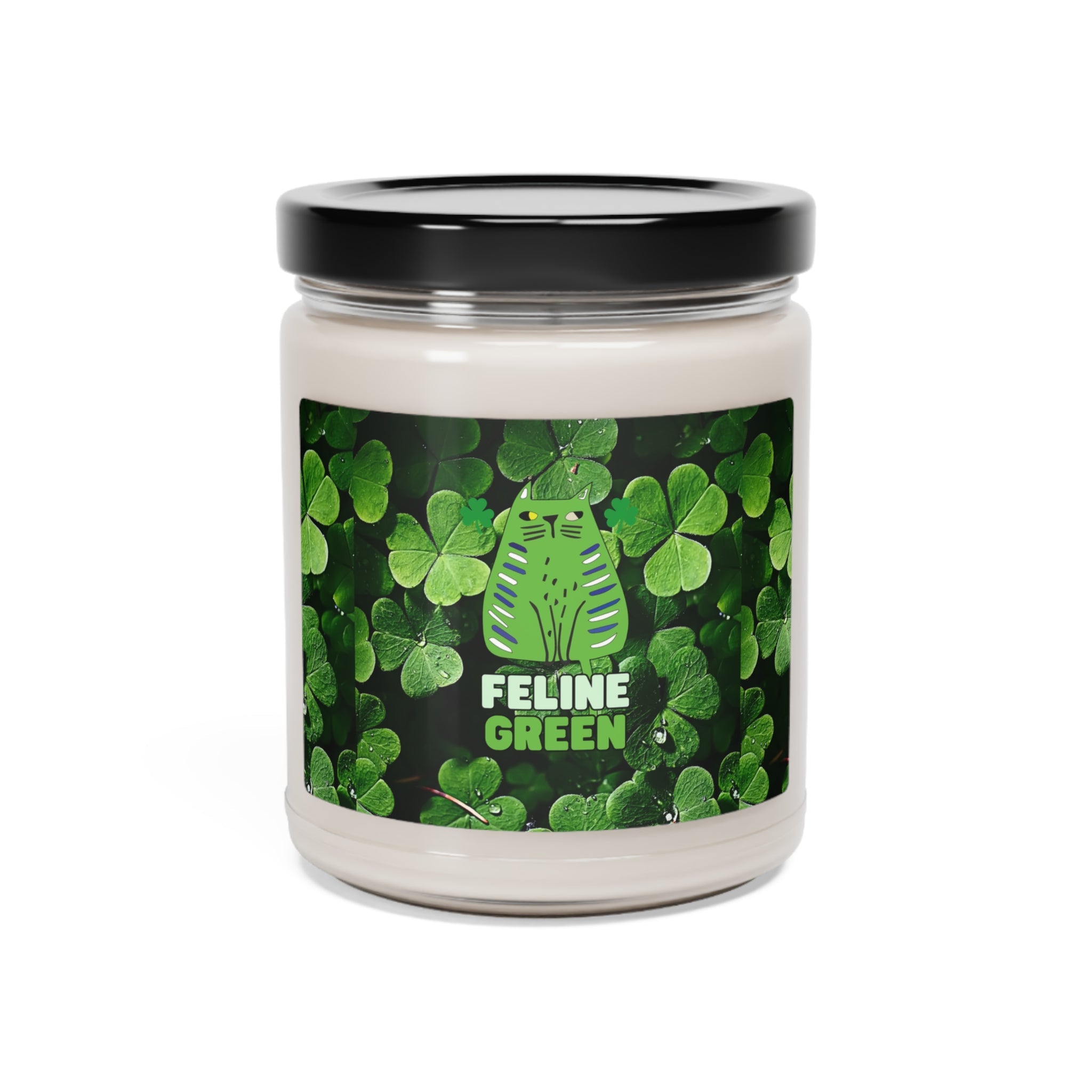 Feline Green Scented Soy Candle, 9oz - EpiAl's Shop