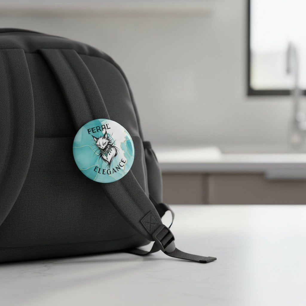 Feral Elegance Pinback Button - Buttons, Pinback - EpiAl's Shop