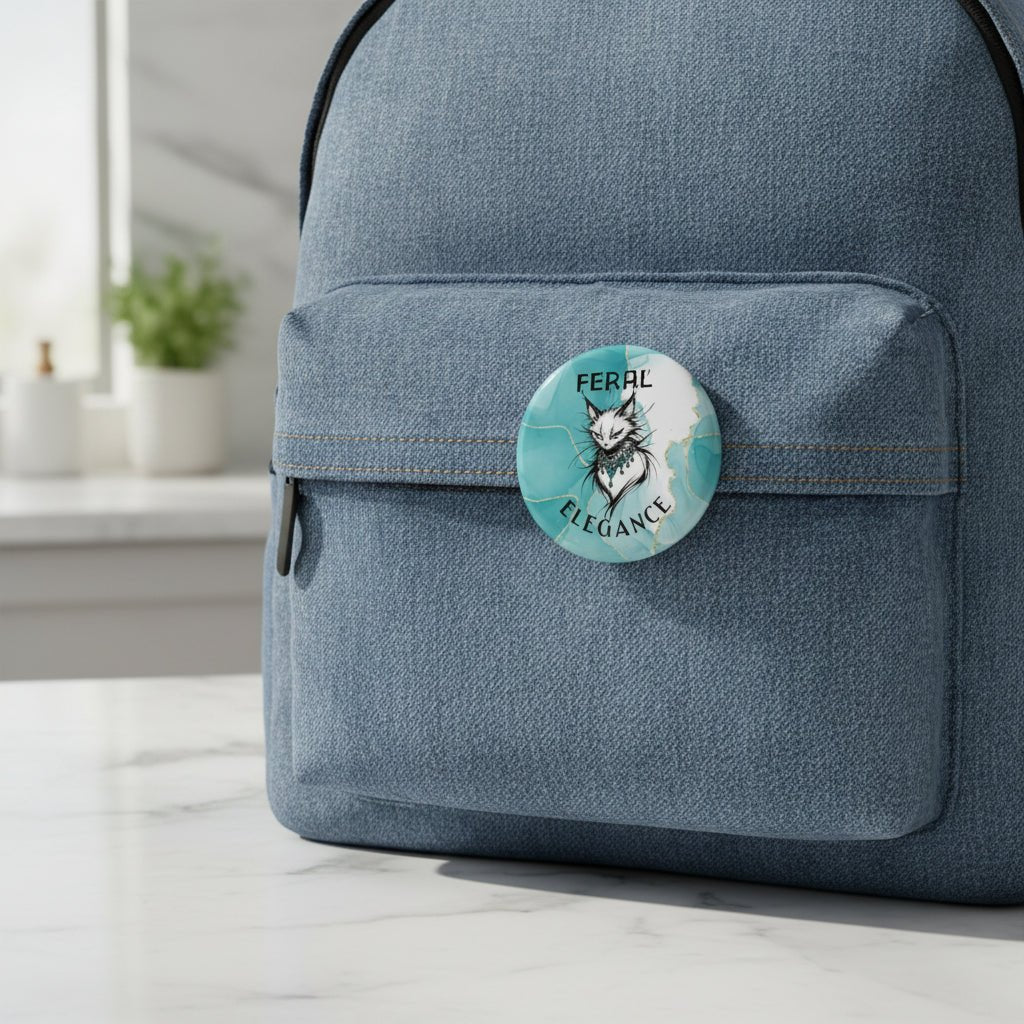 Feral Elegance Pinback Button - Buttons, Pinback - EpiAl's Shop