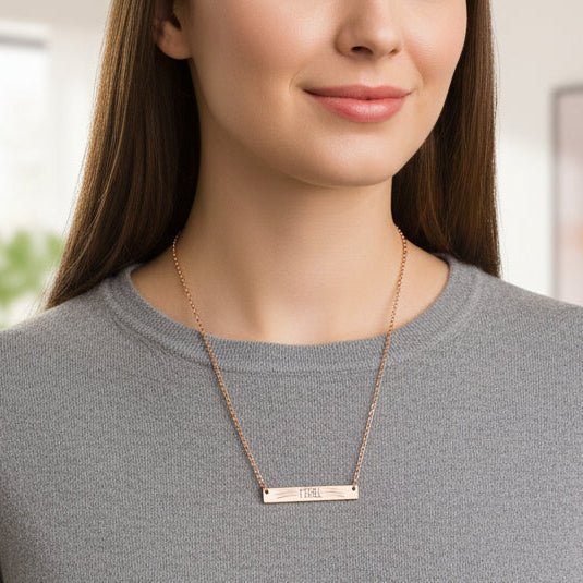 FEREL — Engraved Bar Necklace (Cat Love Edition) - Jewelry, Necklaces - EpiAl's Shop
