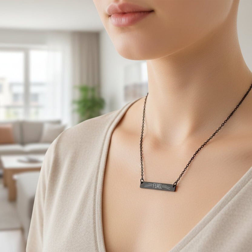FEREL — Engraved Bar Necklace (Cat Love Edition) - Jewelry, Necklaces - EpiAl's Shop
