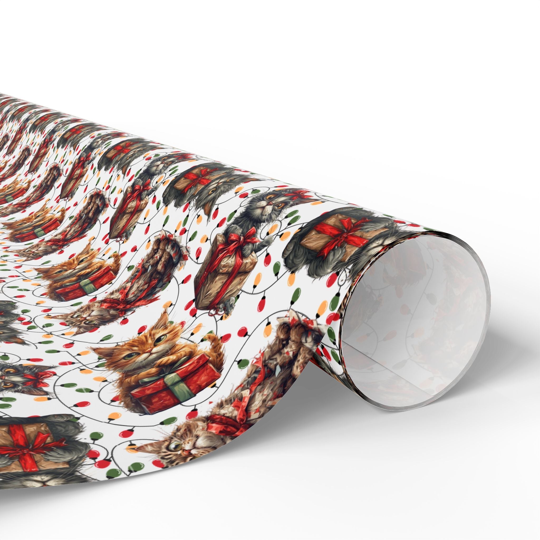 Festive Kitties Christmas Wrapping Paper - Paper Products, Gift Wrapping Paper - EpiAl's Shop