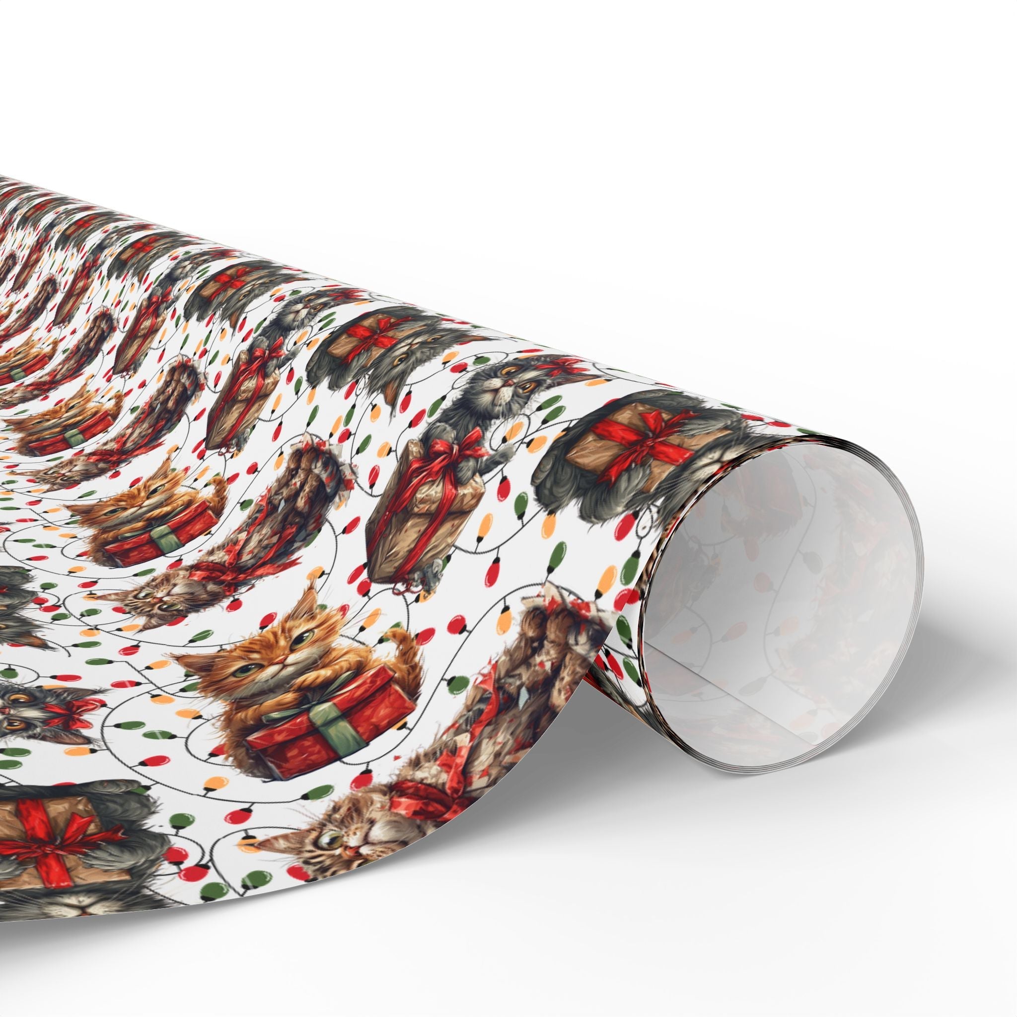 Festive Kitties Christmas Wrapping Paper - Paper Products, Gift Wrapping Paper - EpiAl's Shop