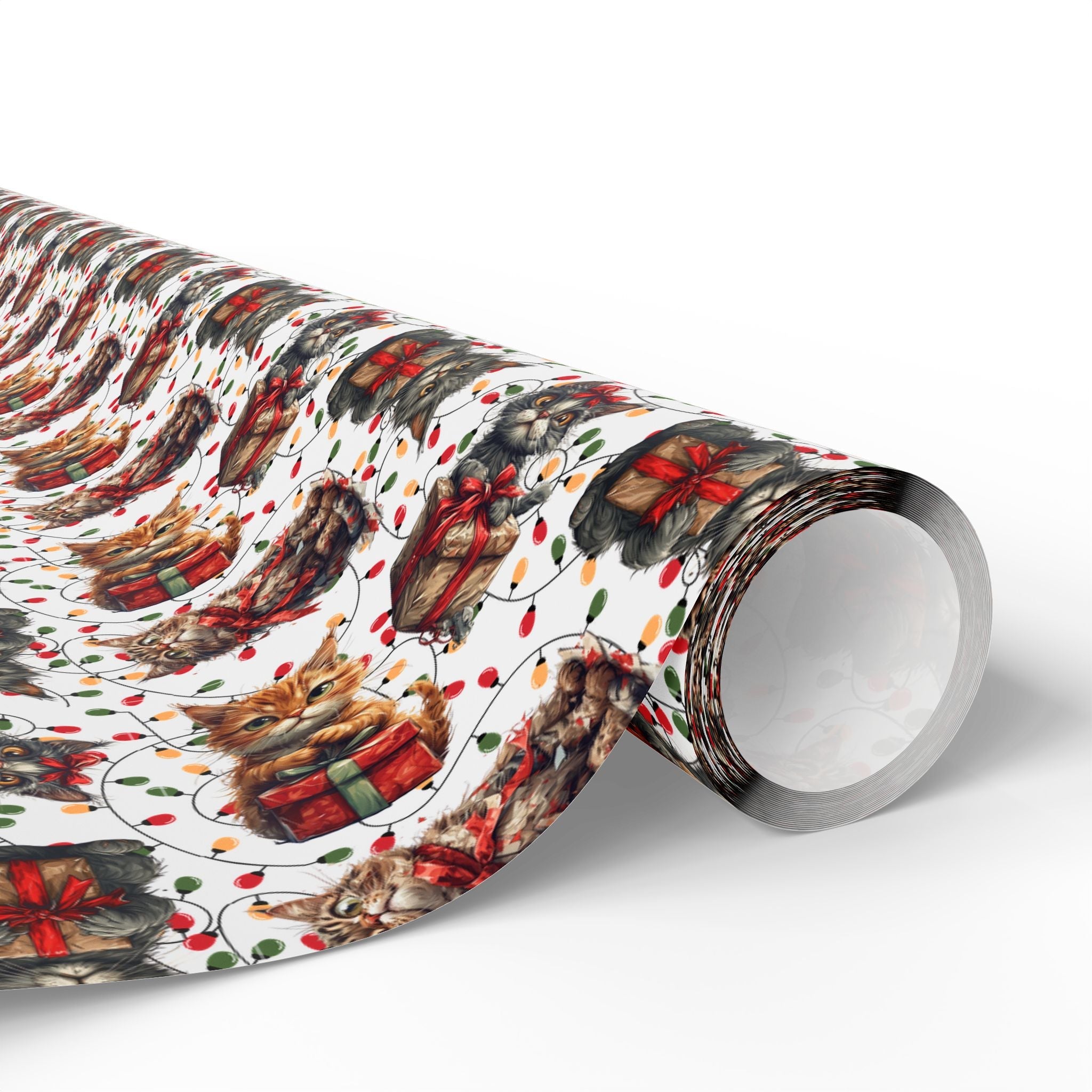 Festive Kitties Christmas Wrapping Paper - Paper Products, Gift Wrapping Paper - EpiAl's Shop