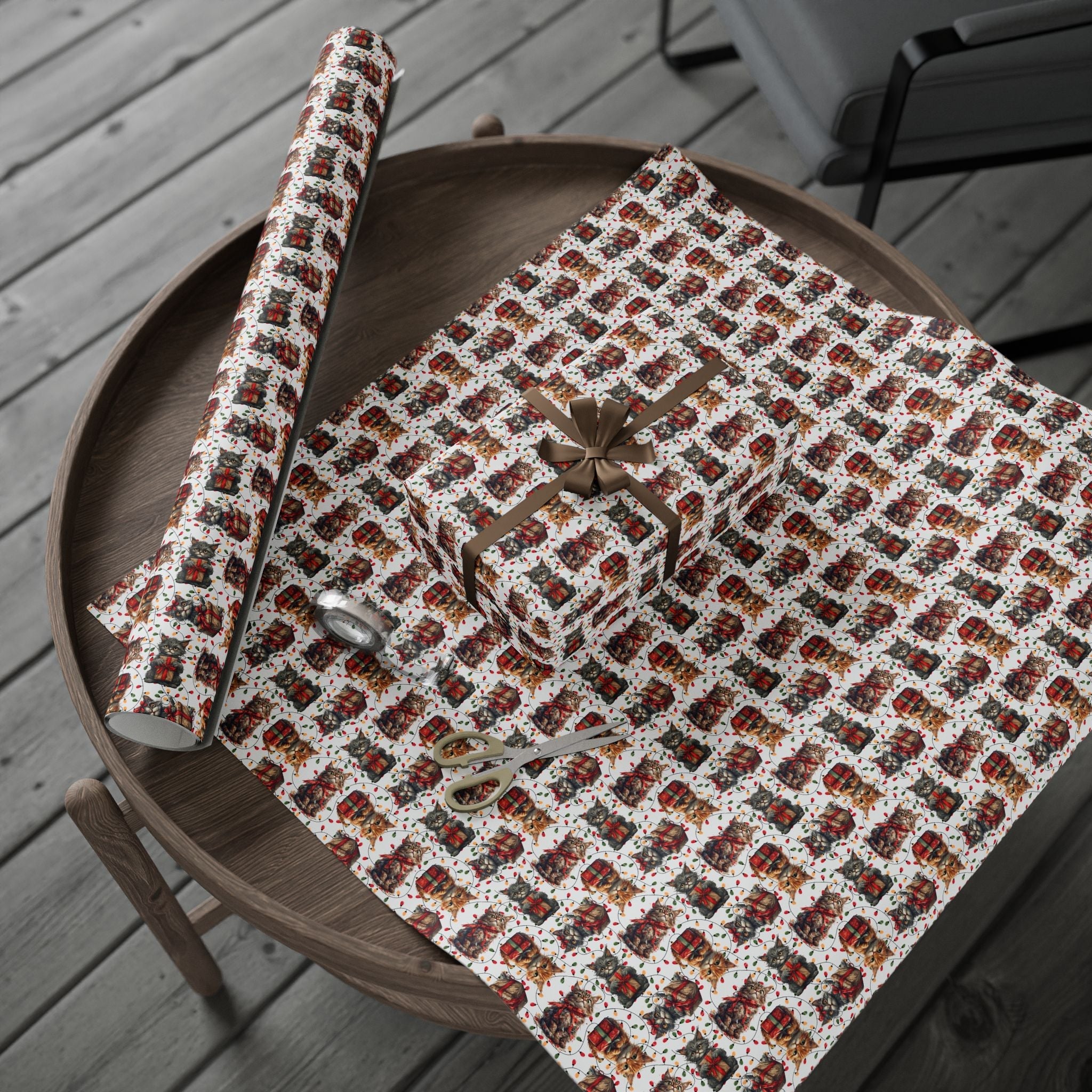 Festive Kitties Christmas Wrapping Paper - Paper Products, Gift Wrapping Paper - EpiAl's Shop