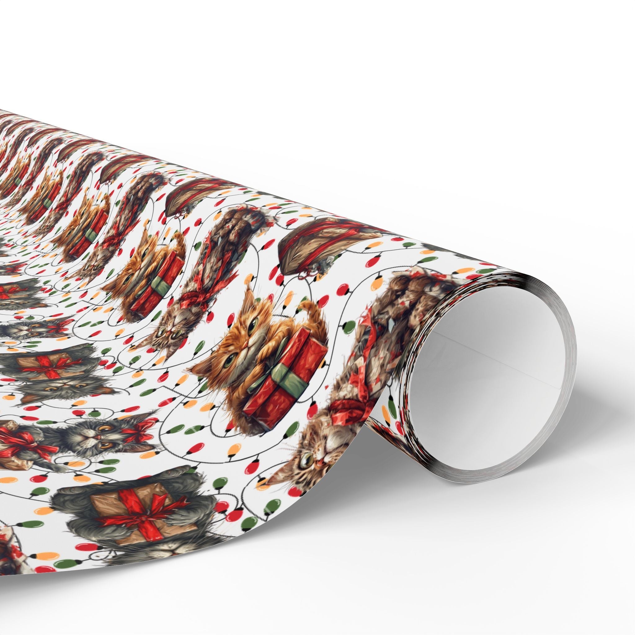Festive Kitties Christmas Wrapping Paper - Paper Products, Gift Wrapping Paper - EpiAl's Shop