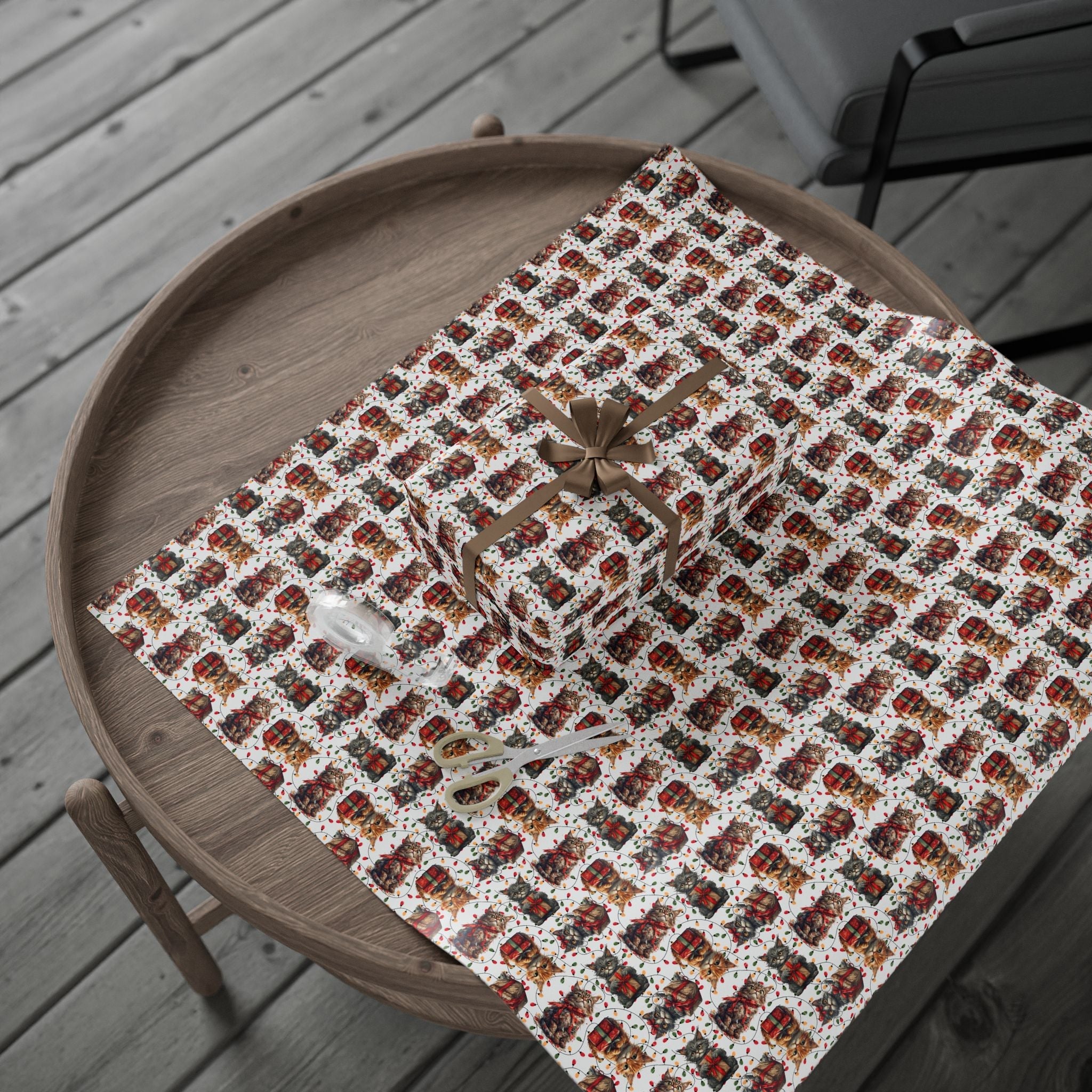 Festive Kitties Christmas Wrapping Paper - Paper Products, Gift Wrapping Paper - EpiAl's Shop