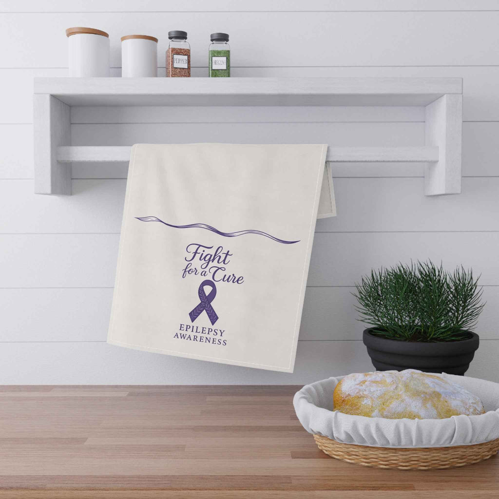 Fight for a Cure Tea Towel | Epilepsy Awareness Kitchen Towel - Towels, Kitchen & Tea - EpiAl's Shop