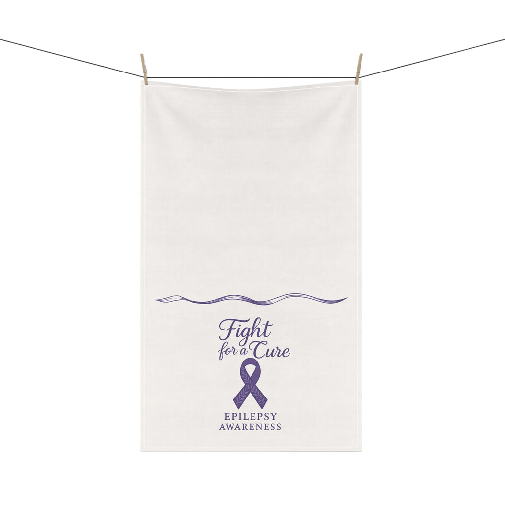 Fight for a Cure Tea Towel | Epilepsy Awareness Kitchen Towel - Towels, Kitchen & Tea - EpiAl's Shop