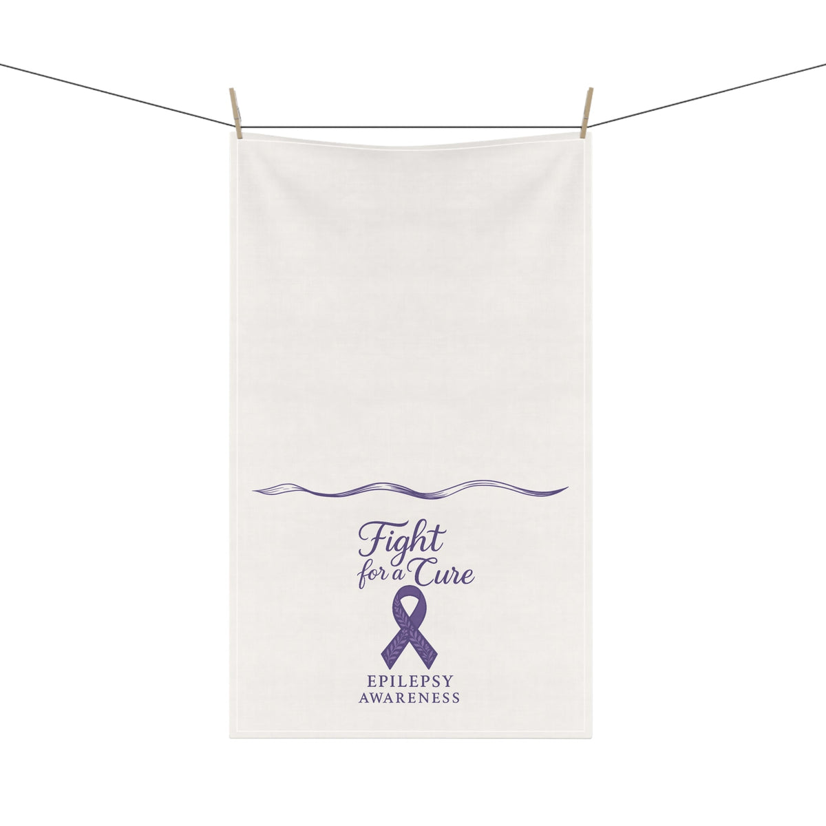 Fight for a Cure Tea Towel | Epilepsy Awareness Kitchen Towel - Towels, Kitchen & Tea - EpiAl's Shop