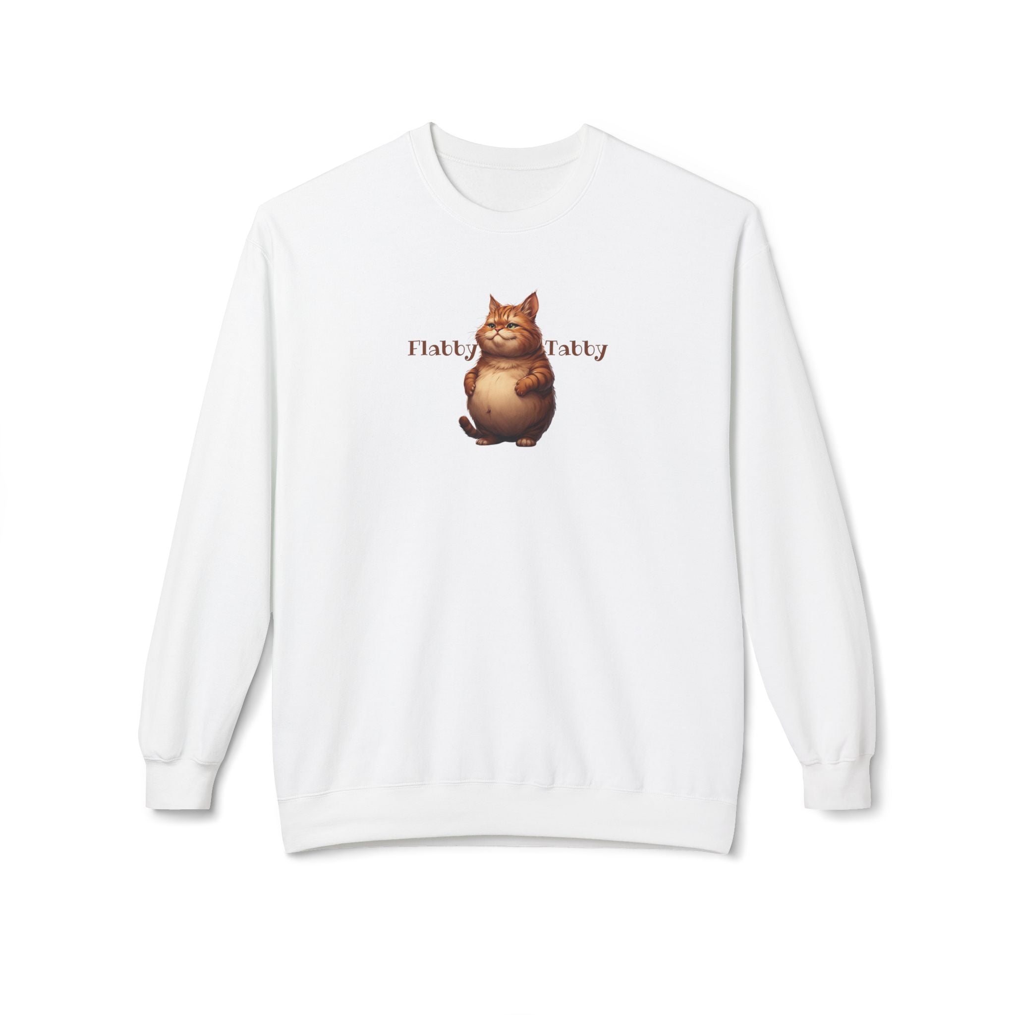 Flabby Tabby Fleece Sweatshirt | Cozy Casual Wear - Clothing, Sweatshirts - EpiAl's Shop