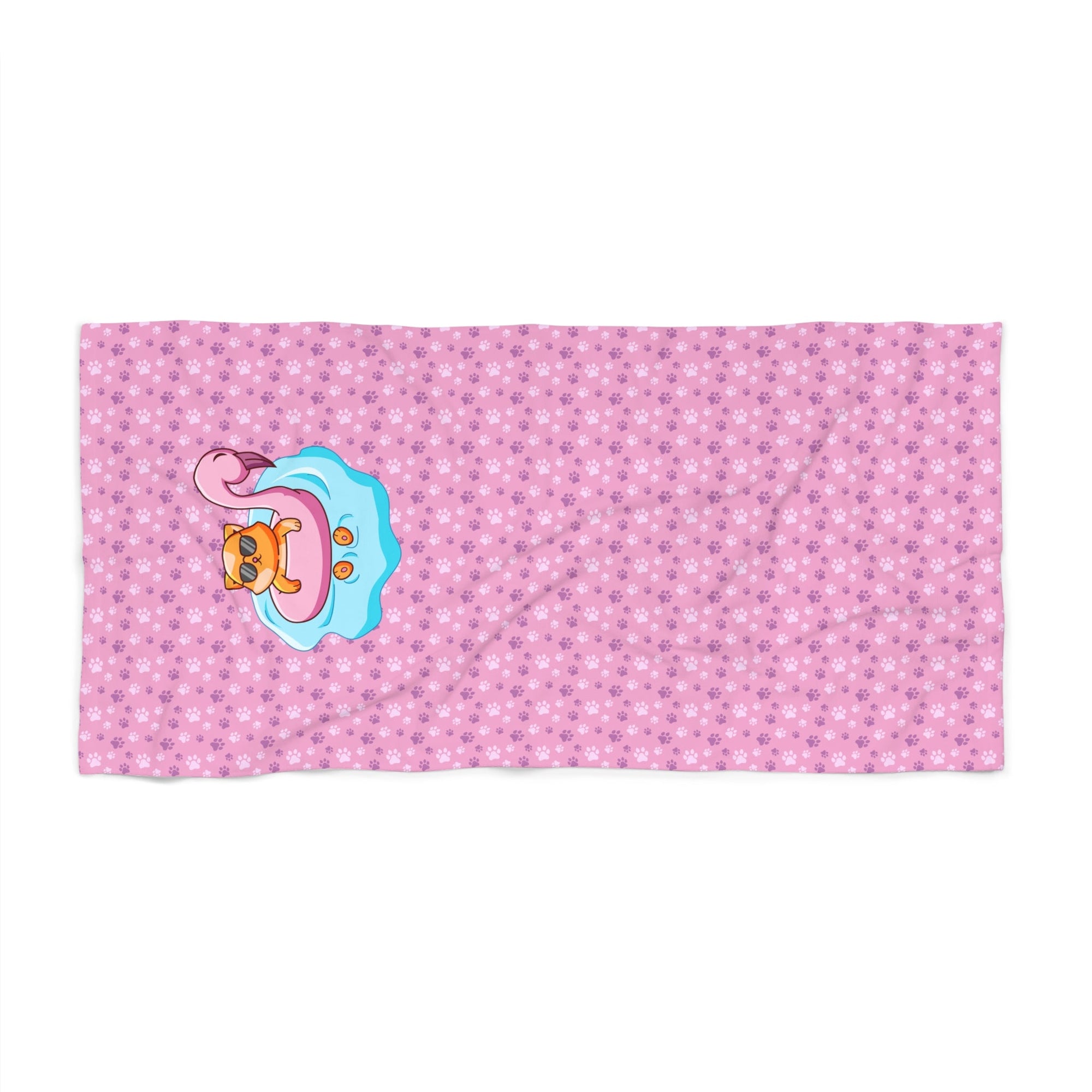 Flamingo Kitty Beach Towel - Home Decor - Epileptic Al’s Shop