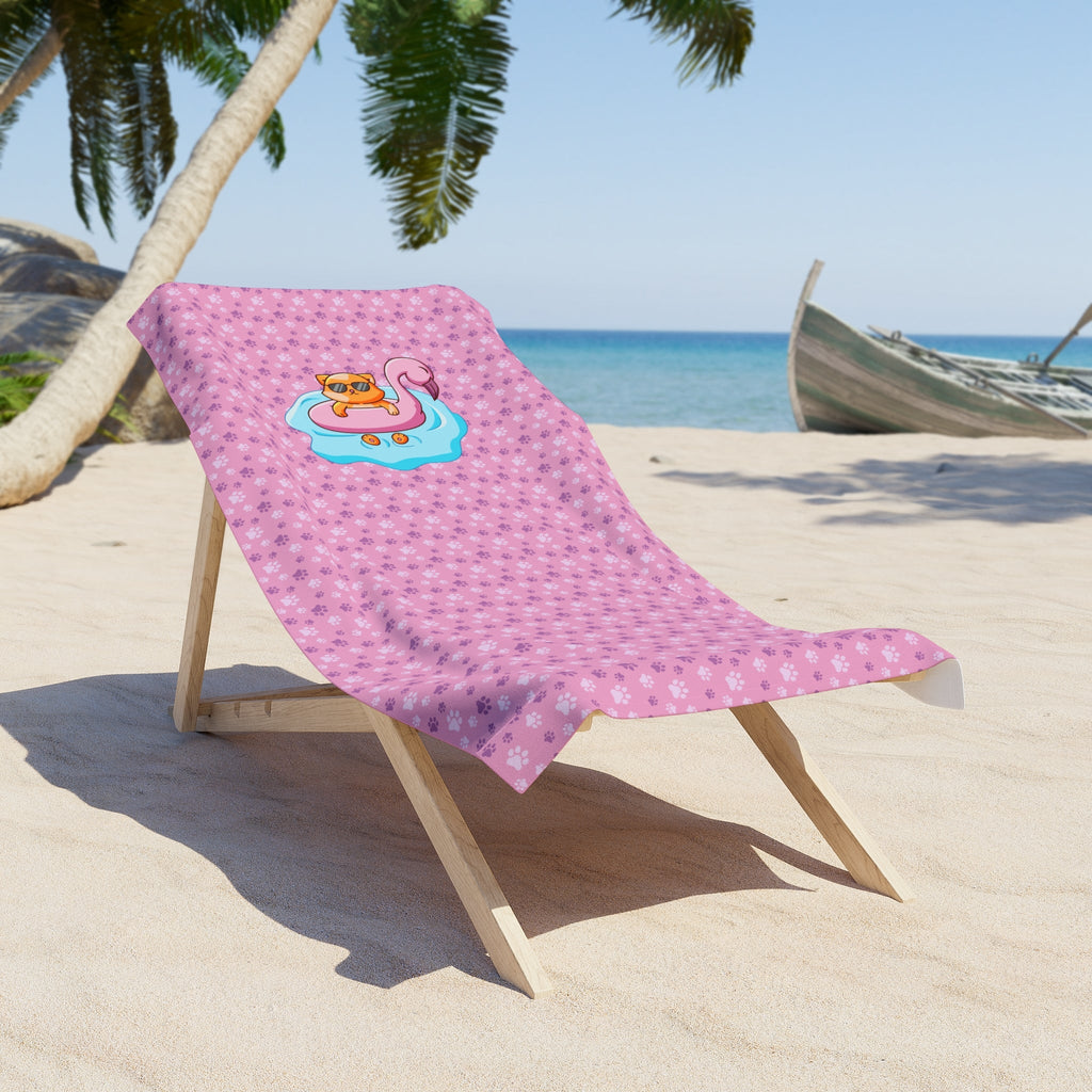 Flamingo Kitty Beach Towel - Home Decor - Epileptic Al’s Shop