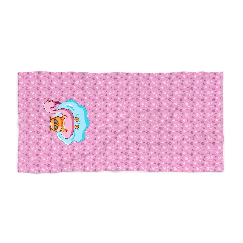 Flamingo Kitty Beach Towel - Home Decor - Epileptic Al’s Shop