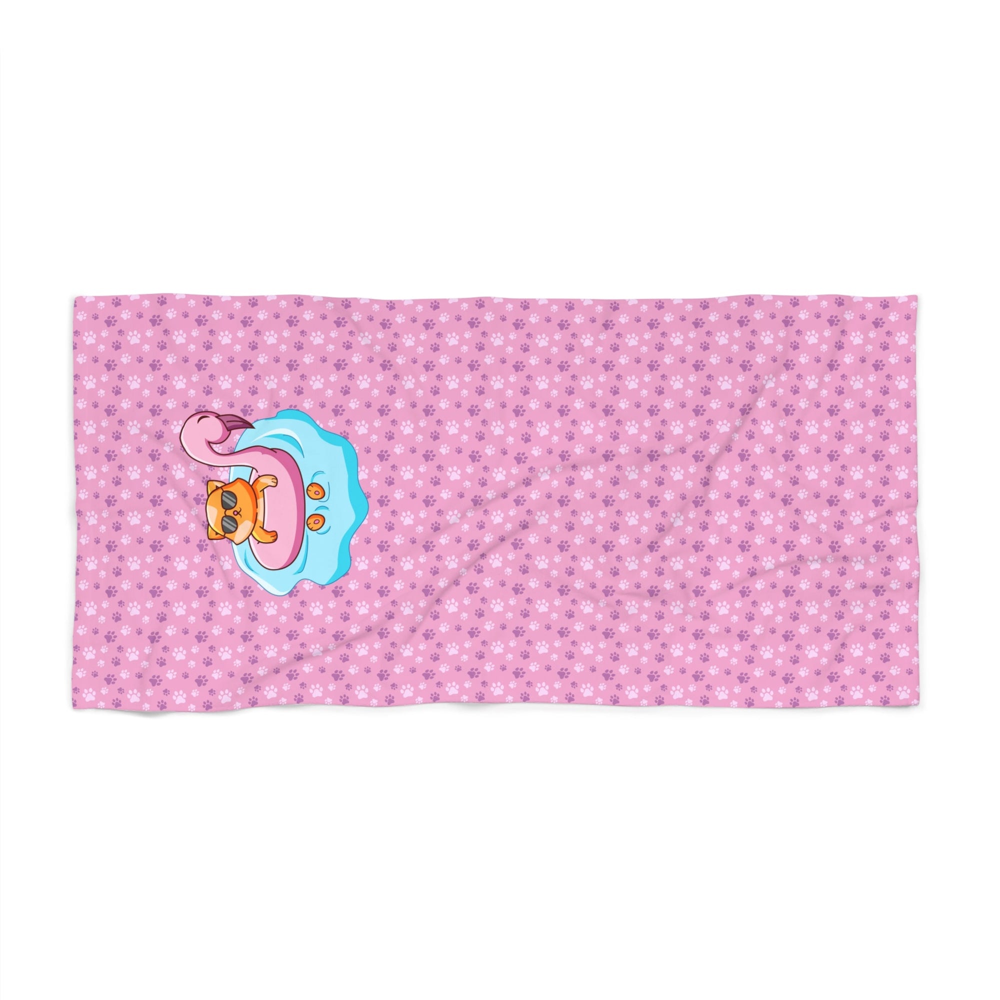 Flamingo Kitty Beach Towel - Home Decor - Epileptic Al’s Shop