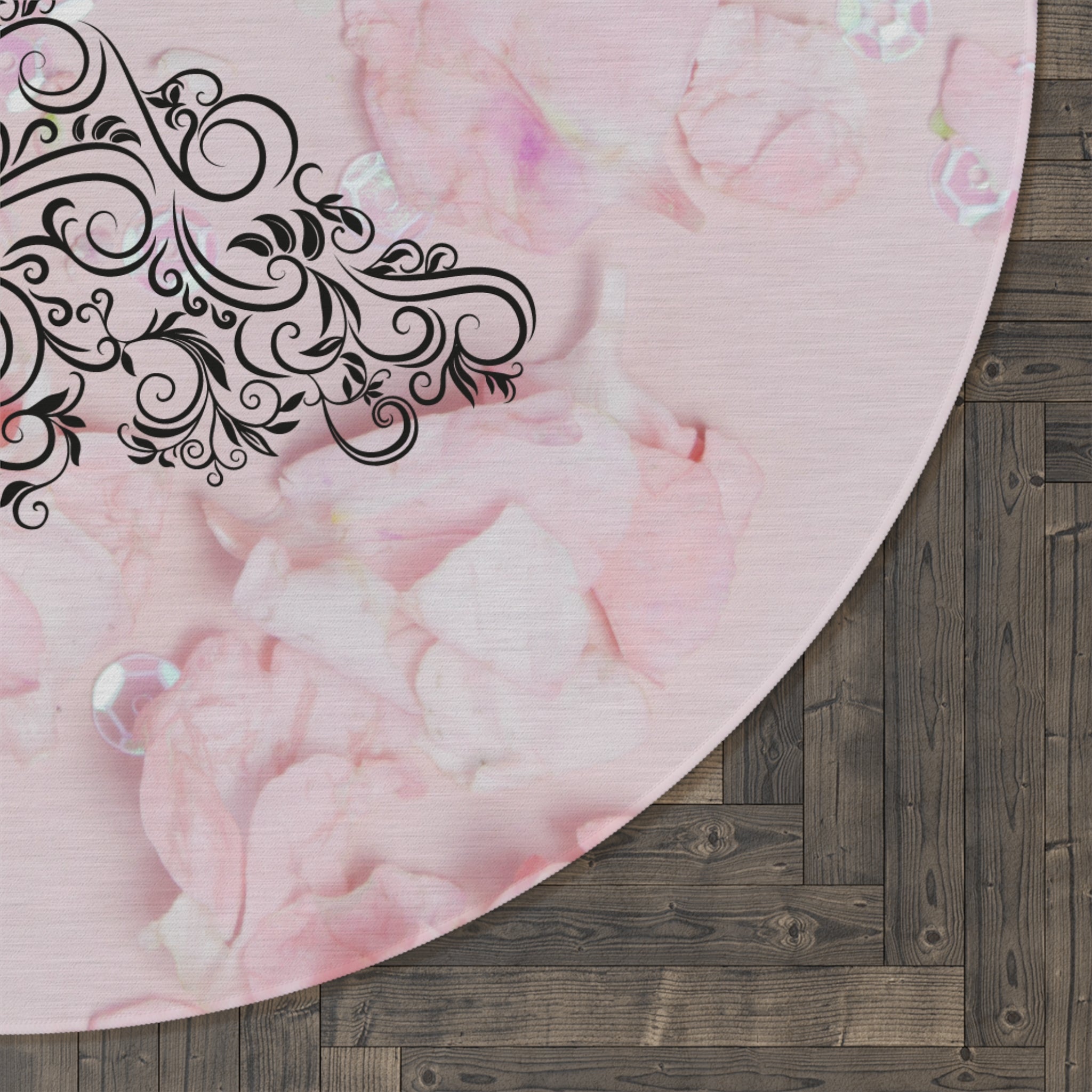 Floral Cat Lady Round Rug - Elegant Home Decor for Cat Lovers - Decor, Home, Rugs & Doormats - EpiAl's Shop