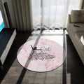 Floral Cat Lady Round Rug - Elegant Home Decor for Cat Lovers - Decor, Home, Rugs & Doormats - EpiAl's Shop