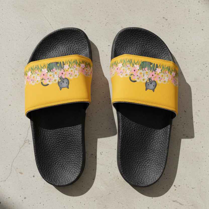 Floral Cat Slide Sandals — Garden Observer Edition - Shoes, Sandals - EpiAl's Shop